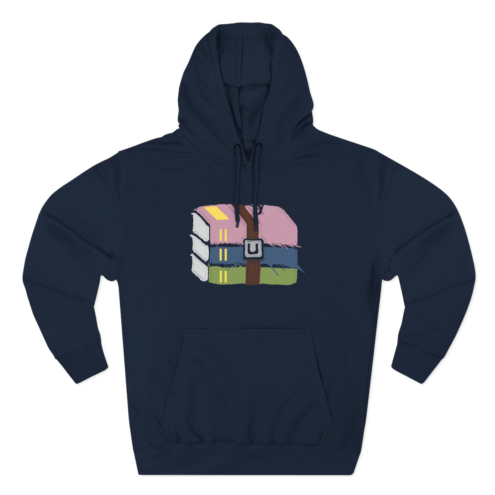 Winrar Frayed Logo Three-Panel Fleece Hoodie