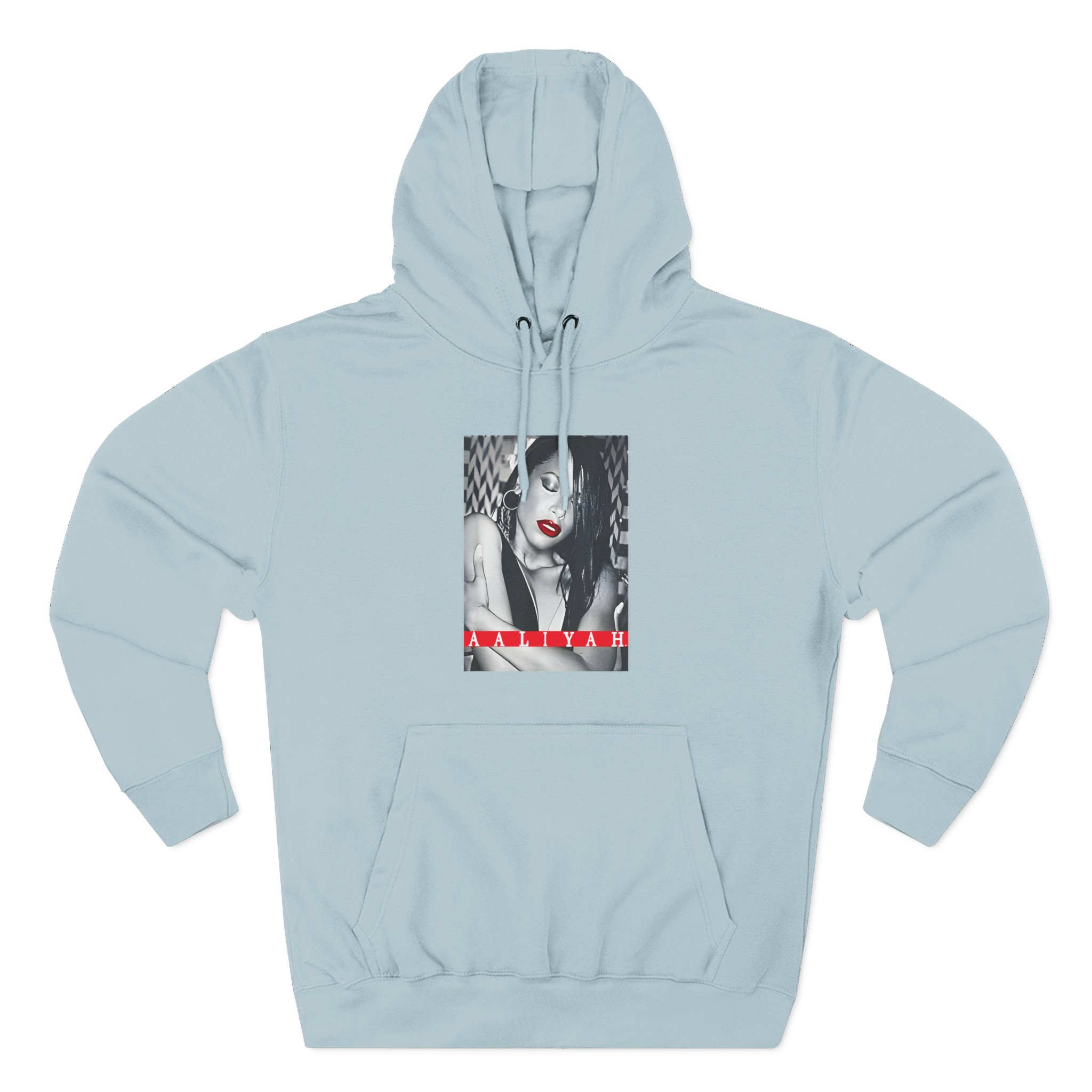 Aaliyah Red Lips Three-Panel Fleece Hoodie