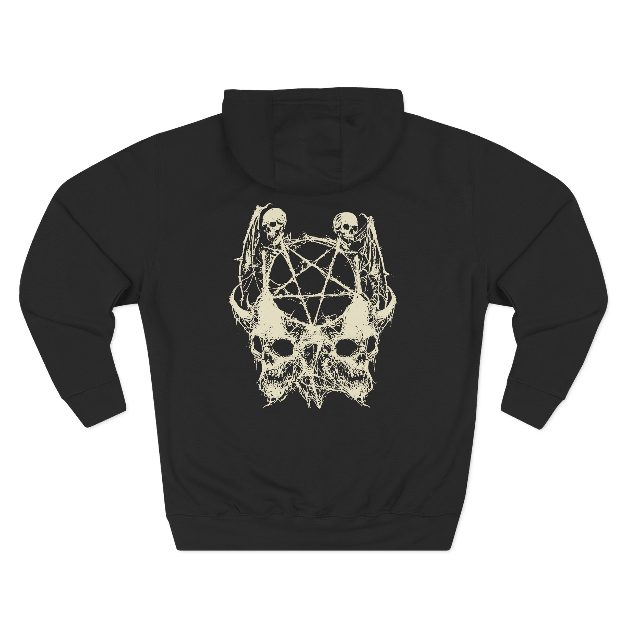 Paleface Skull Three-Panel Fleece Hoodie
