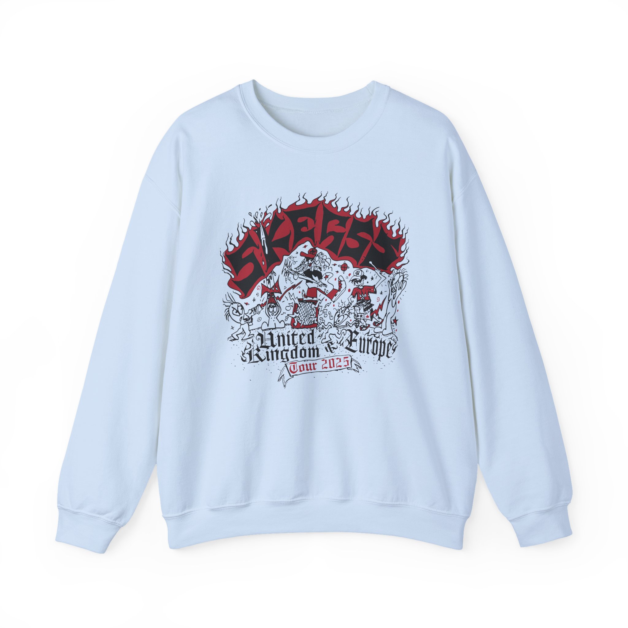 Skegss Uk Eu Tour 2025 Unisex Heavy Blendâ„¢ Crewneck Sweatshirt