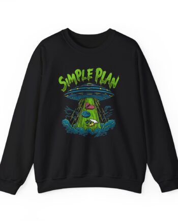 Simple Plan Alien Ufo Unisex Heavy Blend™ Crewneck Sweatshirt