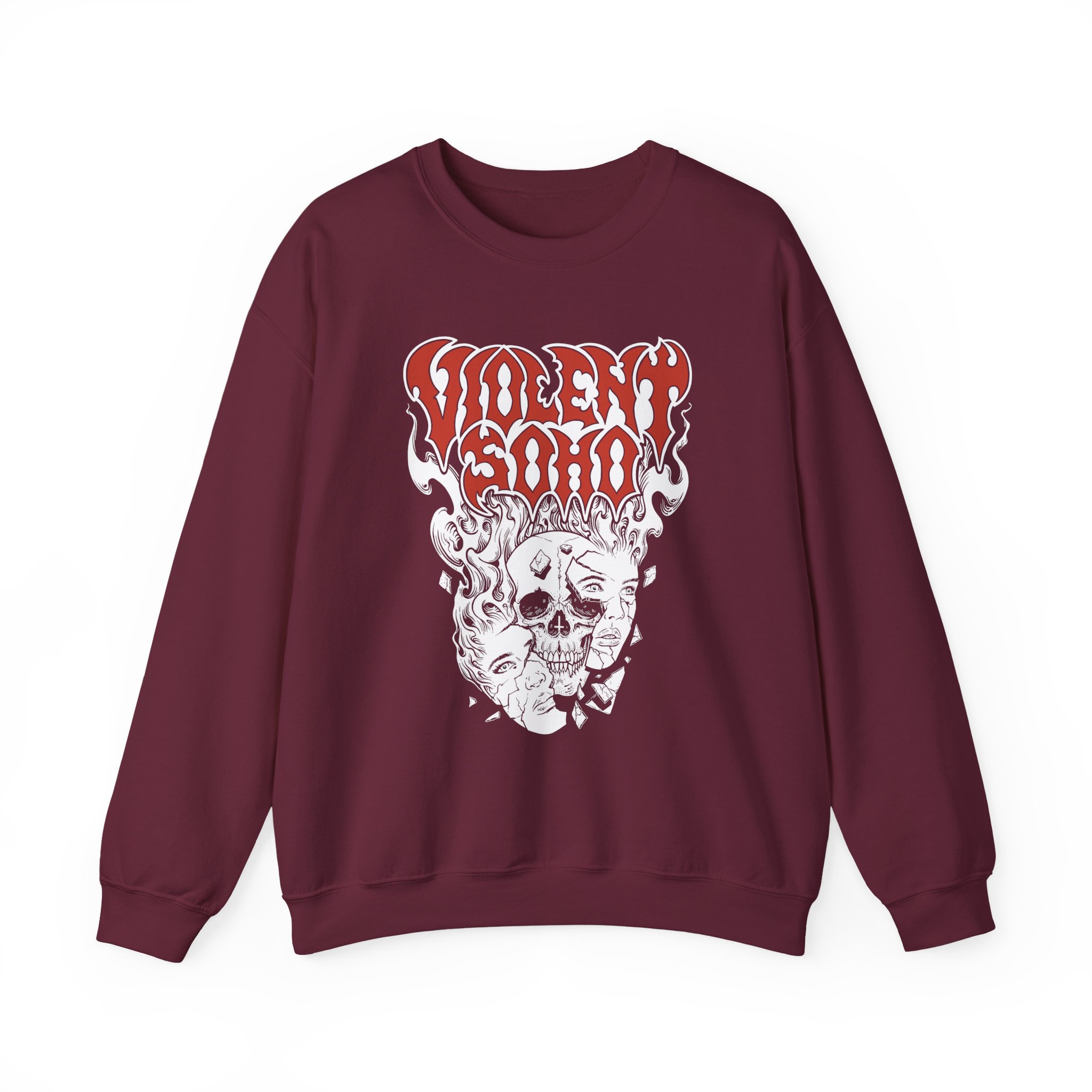 Violent Soho Murdoch Skull Unisex Heavy Blendâ„¢ Crewneck Sweatshirt