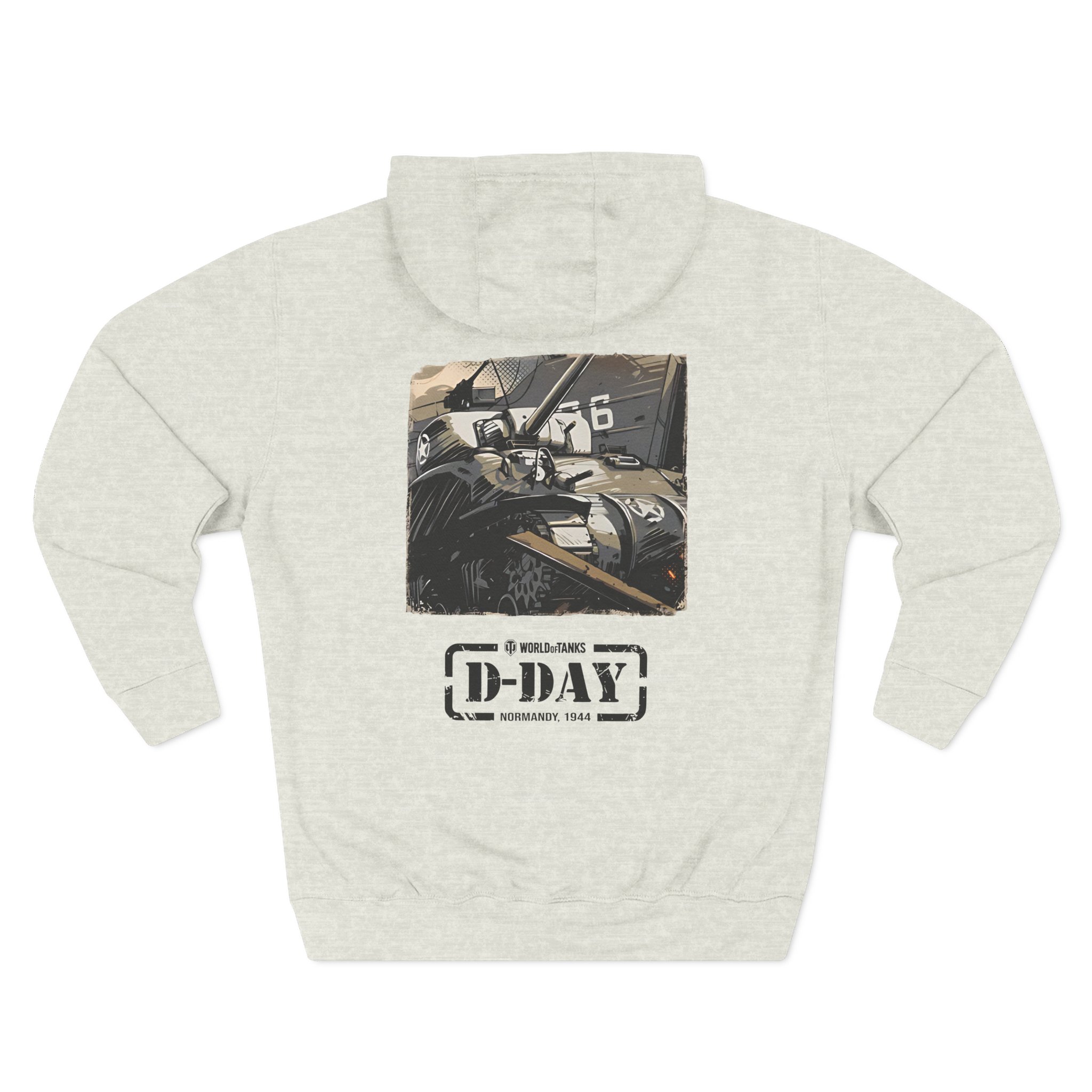 World of Tank Wot D-day Fury Storm Three-Panel Fleece Hoodie