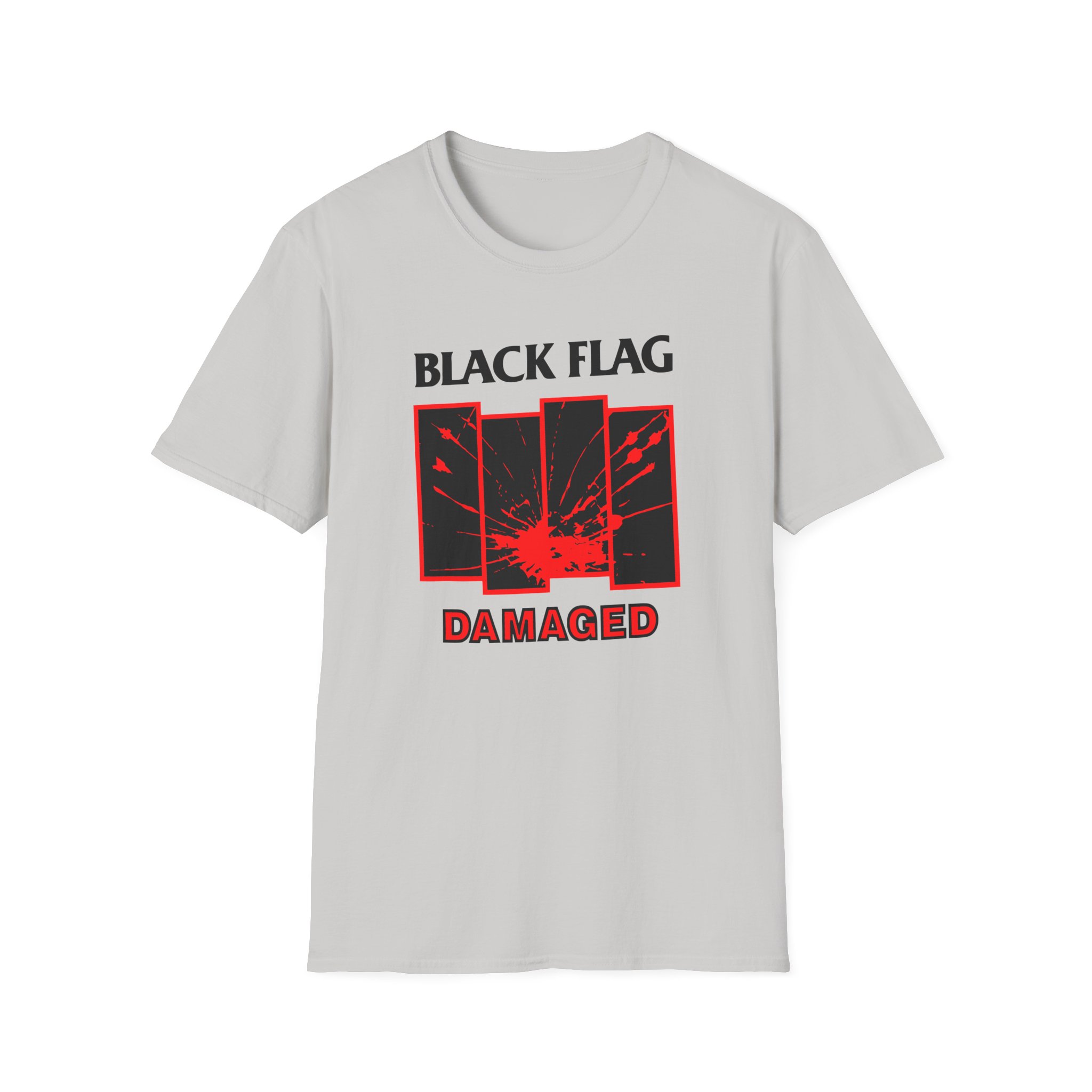 Black Flag Damaged Unisex Softstyle T-Shirt