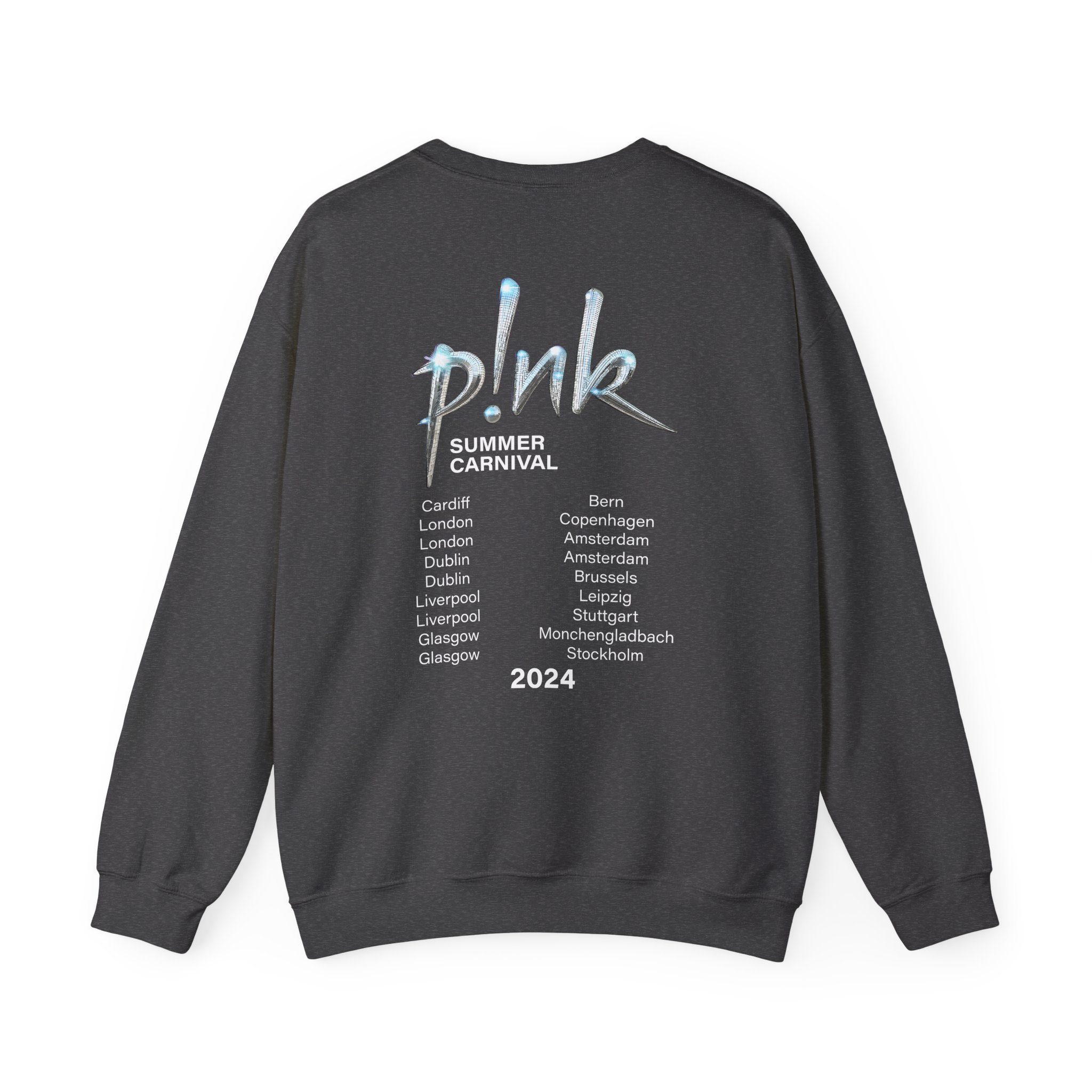 P!nk Split Tie Dye Unisex Heavy Blendâ„¢ Crewneck Sweatshirt