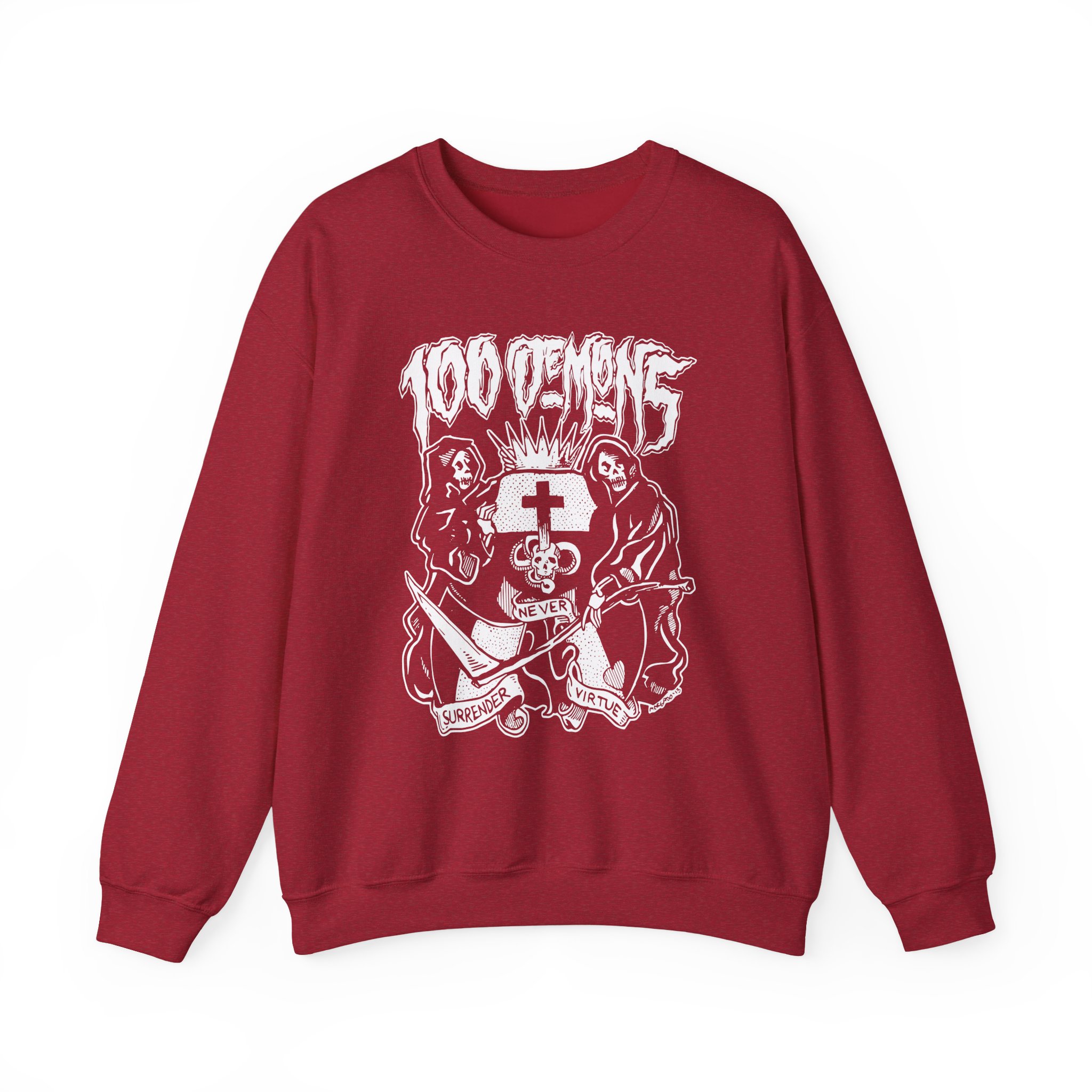 100 Demons Unisex Heavy Blendâ„¢ Crewneck Sweatshirt