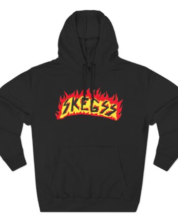 Skegss Flame Logo Three-Panel Fleece Hoodie