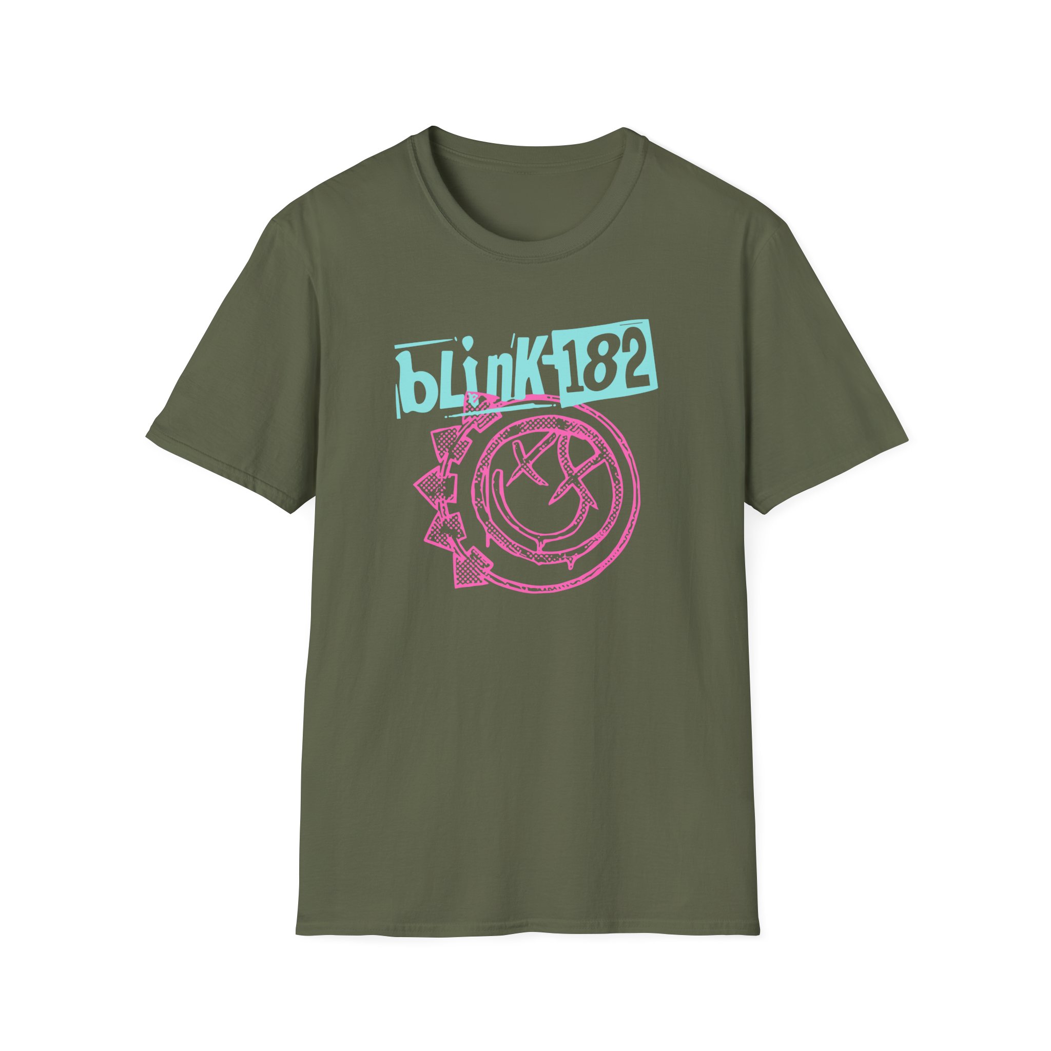 Blink 182 Smiley Crop Unisex Softstyle T-Shirt