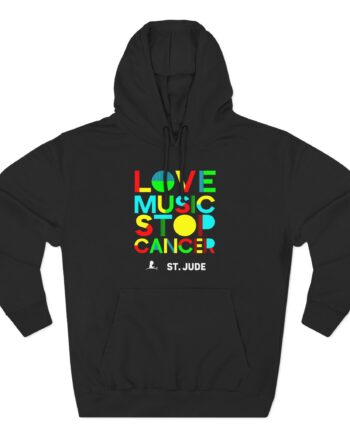 Liquid Stranger Love Music Stop Cancer Three-Panel Fleece Hoodie