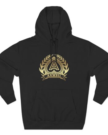 Axwell Logo Three-Panel Fleece Hoodie