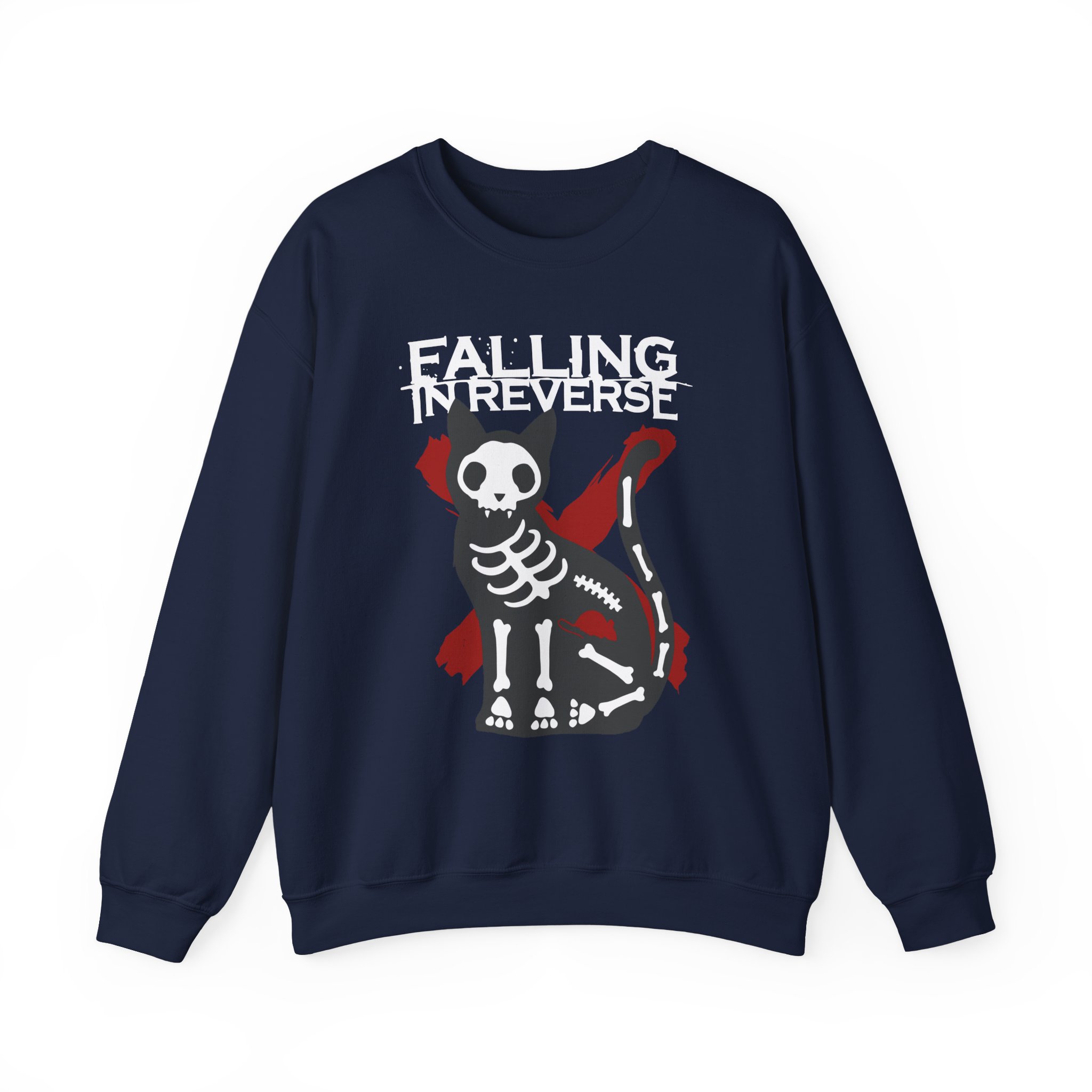 Falling in Reverse X-Ray Cat Unisex Heavy Blendâ„¢ Crewneck Sweatshirt