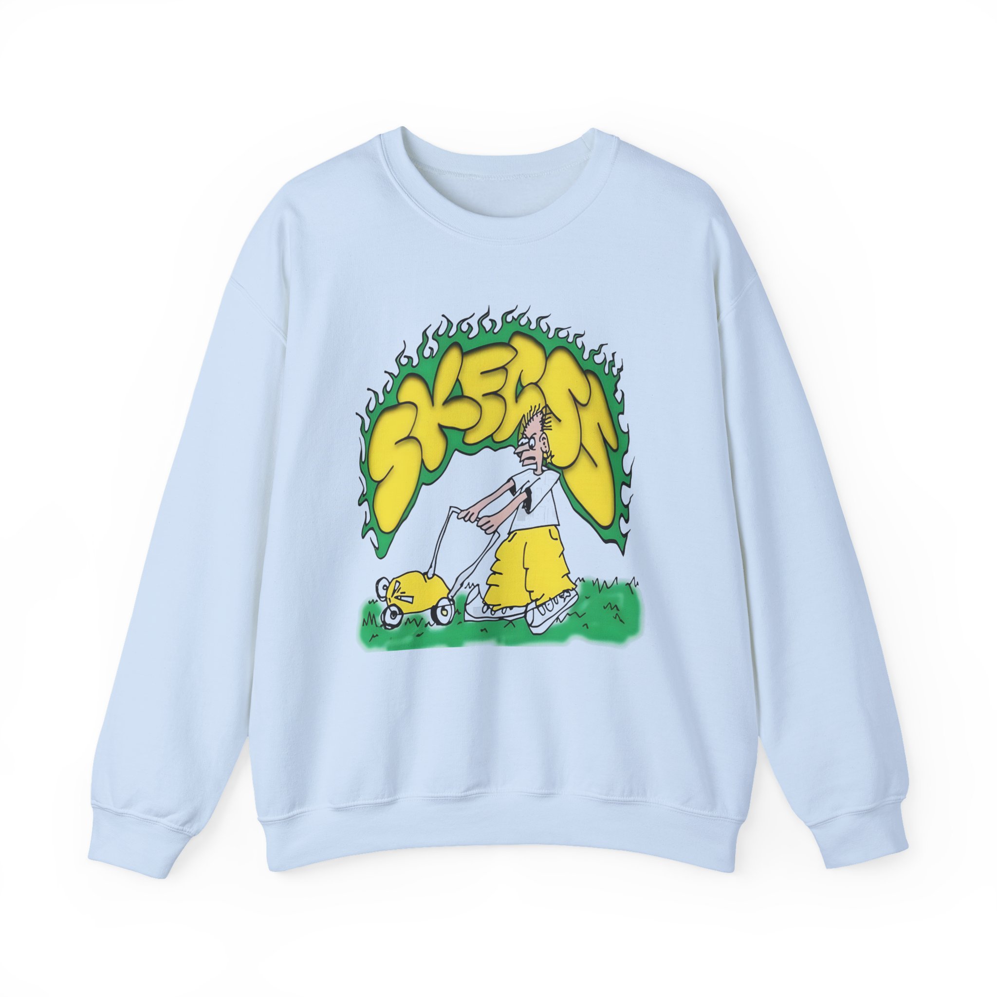 Skegss Lawn Mower Unisex Heavy Blendâ„¢ Crewneck Sweatshirt