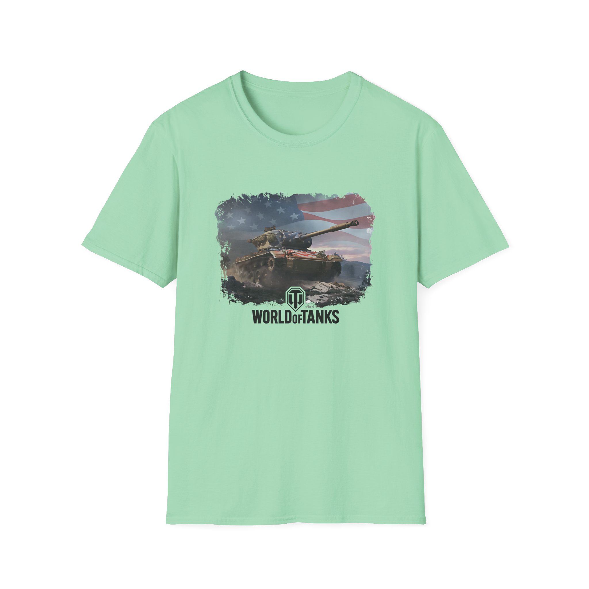 World of Tank Wot July 4th T78 Unisex Softstyle T-Shirt