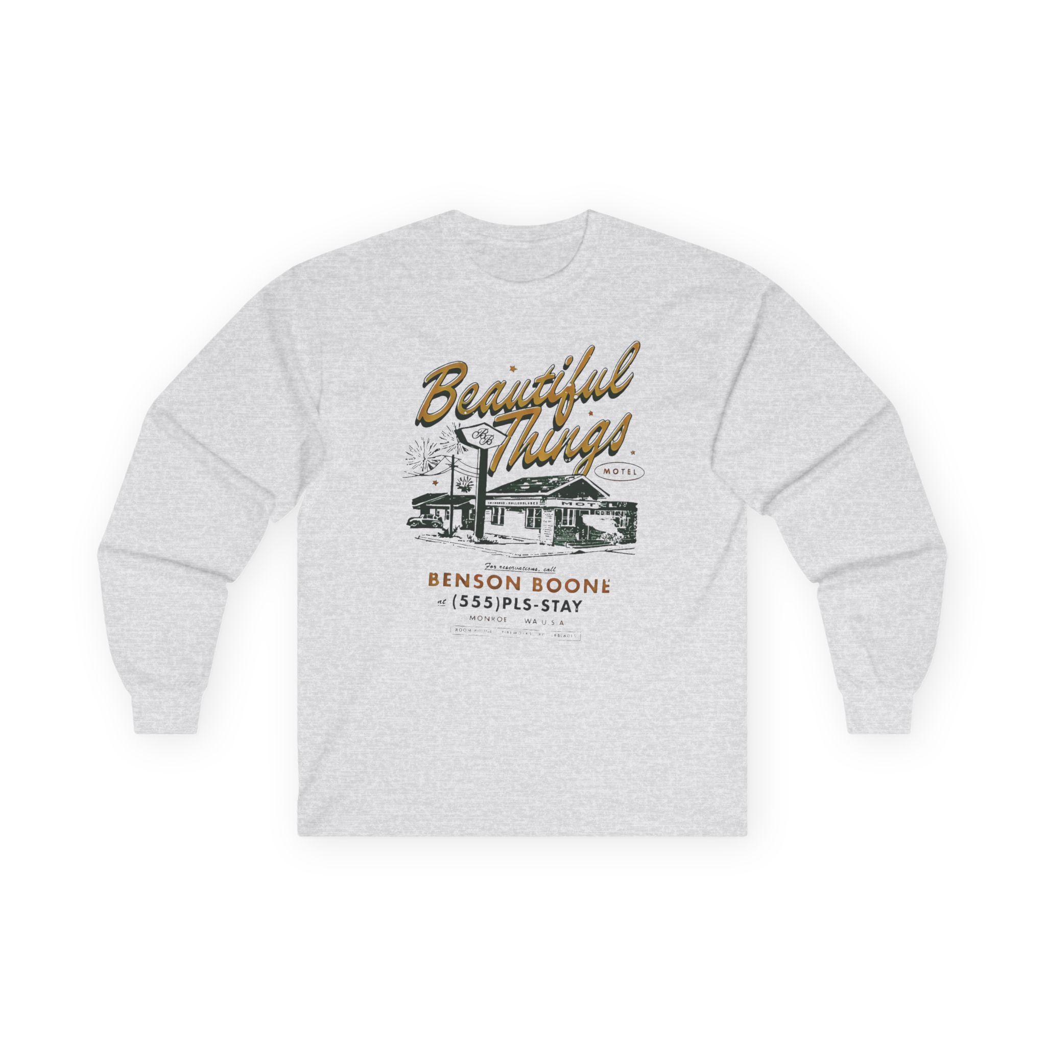 Benson Boone Beautiful Things Motel Unisex Ultra Cotton Long Sleeve Tee