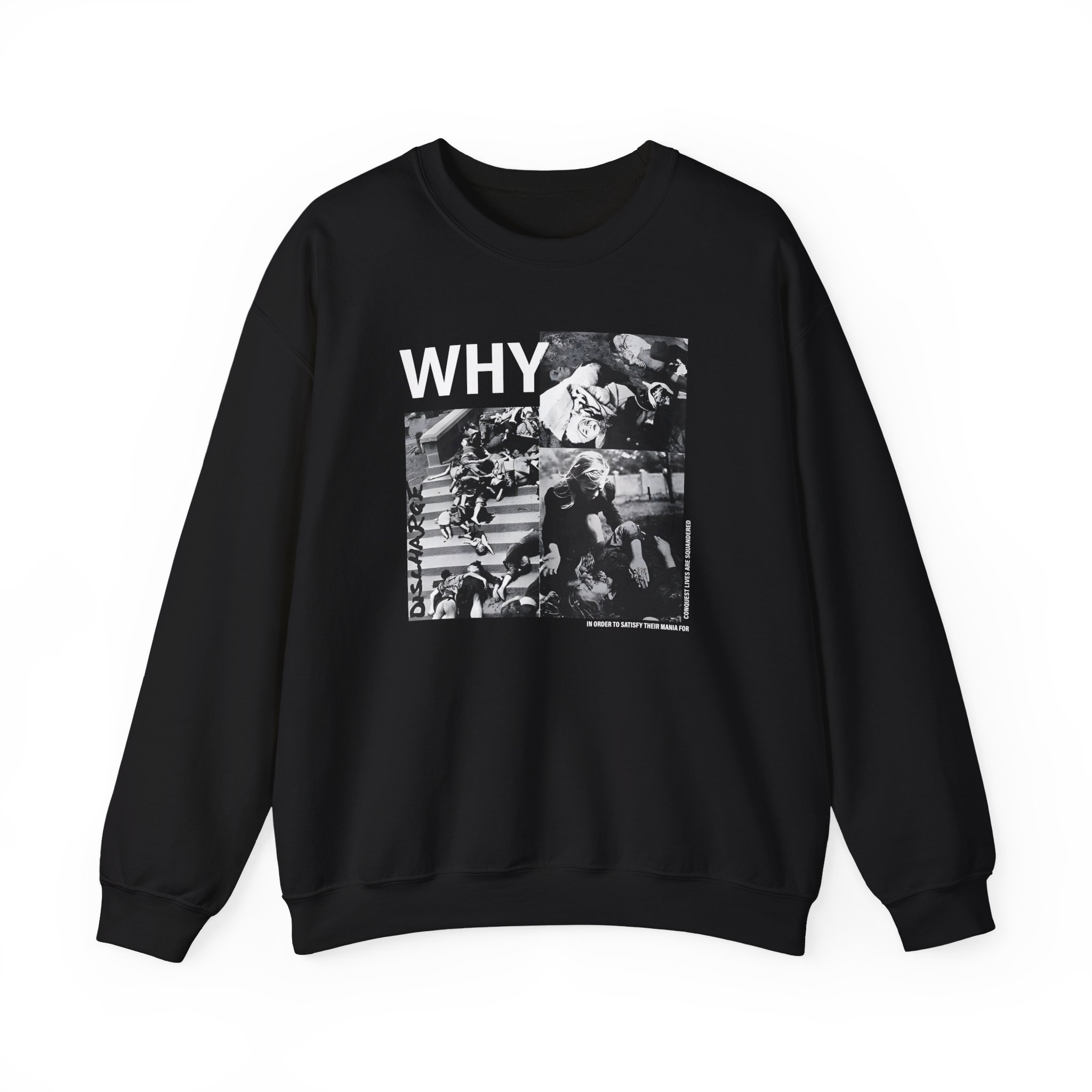 Discharge Why? Unisex Heavy Blendâ„¢ Crewneck Sweatshirt