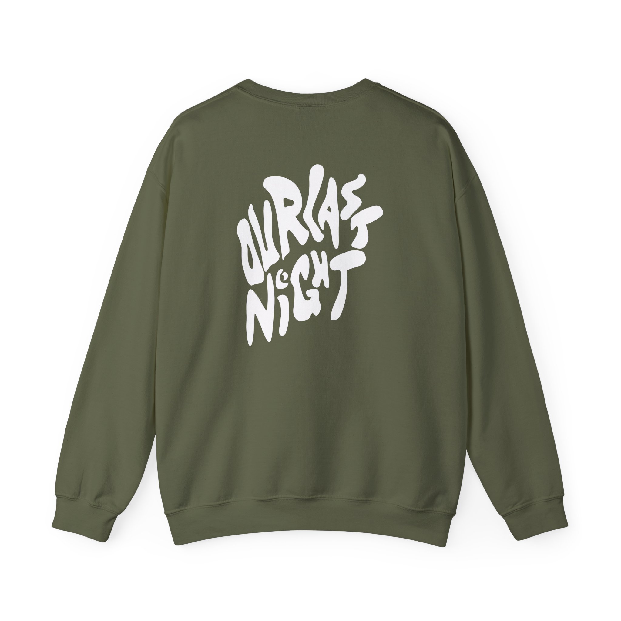 Our Last Night Black Swirl Text Unisex Heavy Blendâ„¢ Crewneck Sweatshirt