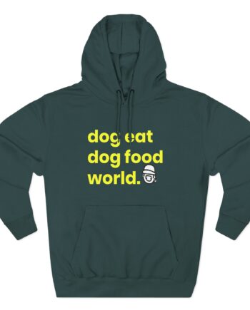 Niko B Dog Eat Dog Food World  Three-panel Fleece Hoodie
