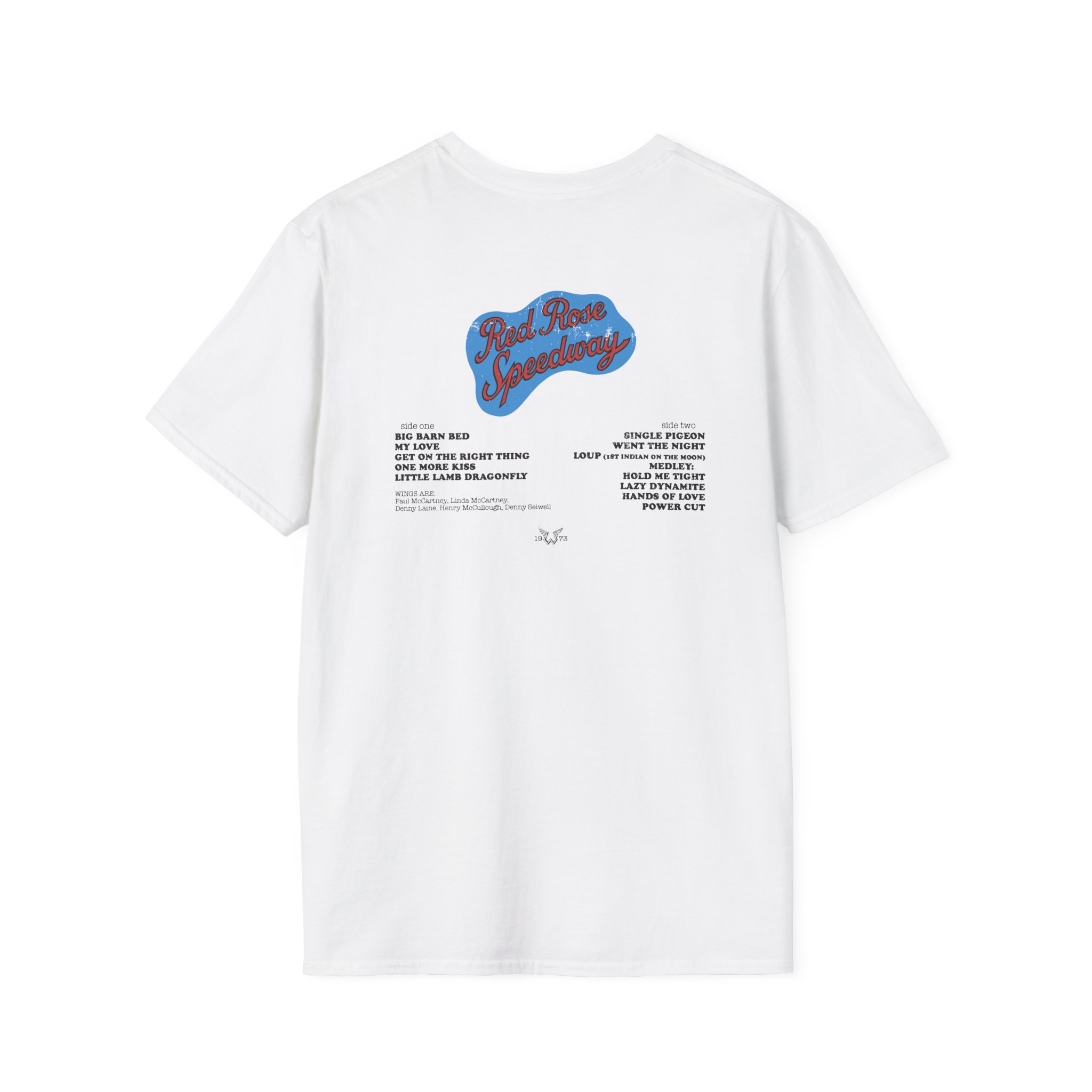 Wings Red Rose Unisex Softstyle T-Shirt