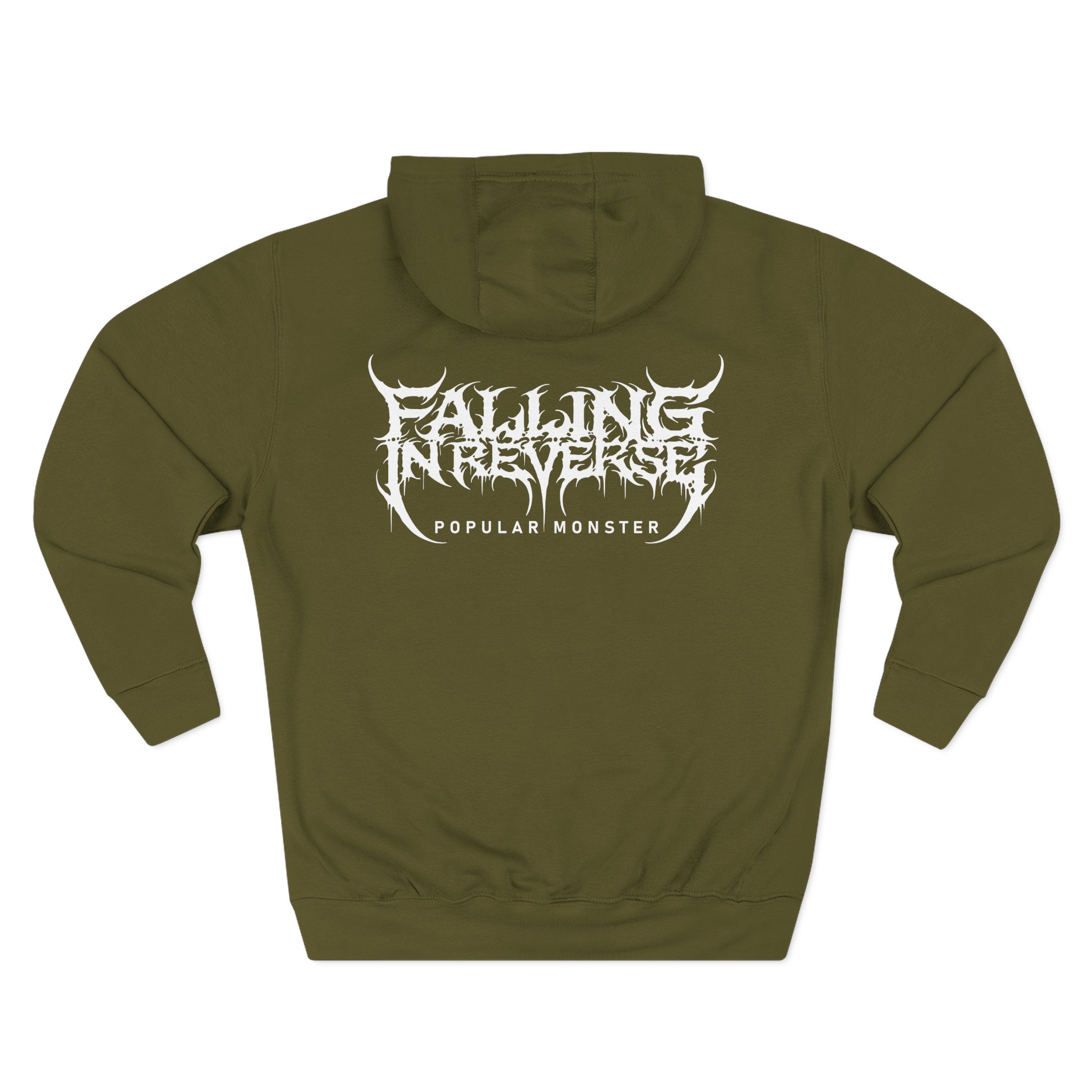 Falling in Reverse Popular Monster Cover and Back Logo Three-Panel Fleece Hoodie