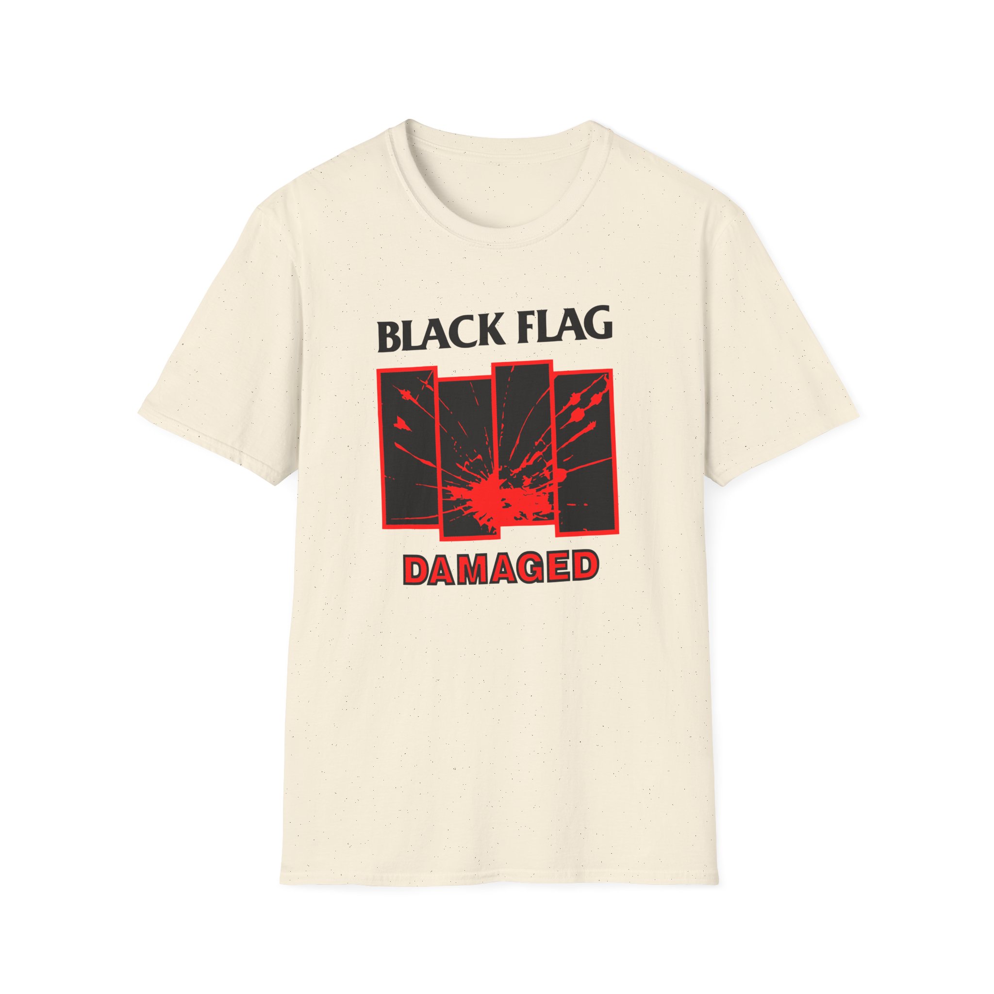 Black Flag Damaged Unisex Softstyle T-Shirt