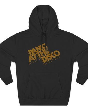 Panic at the Disco 3-d Gold Logo Three-Panel Fleece Hoodie