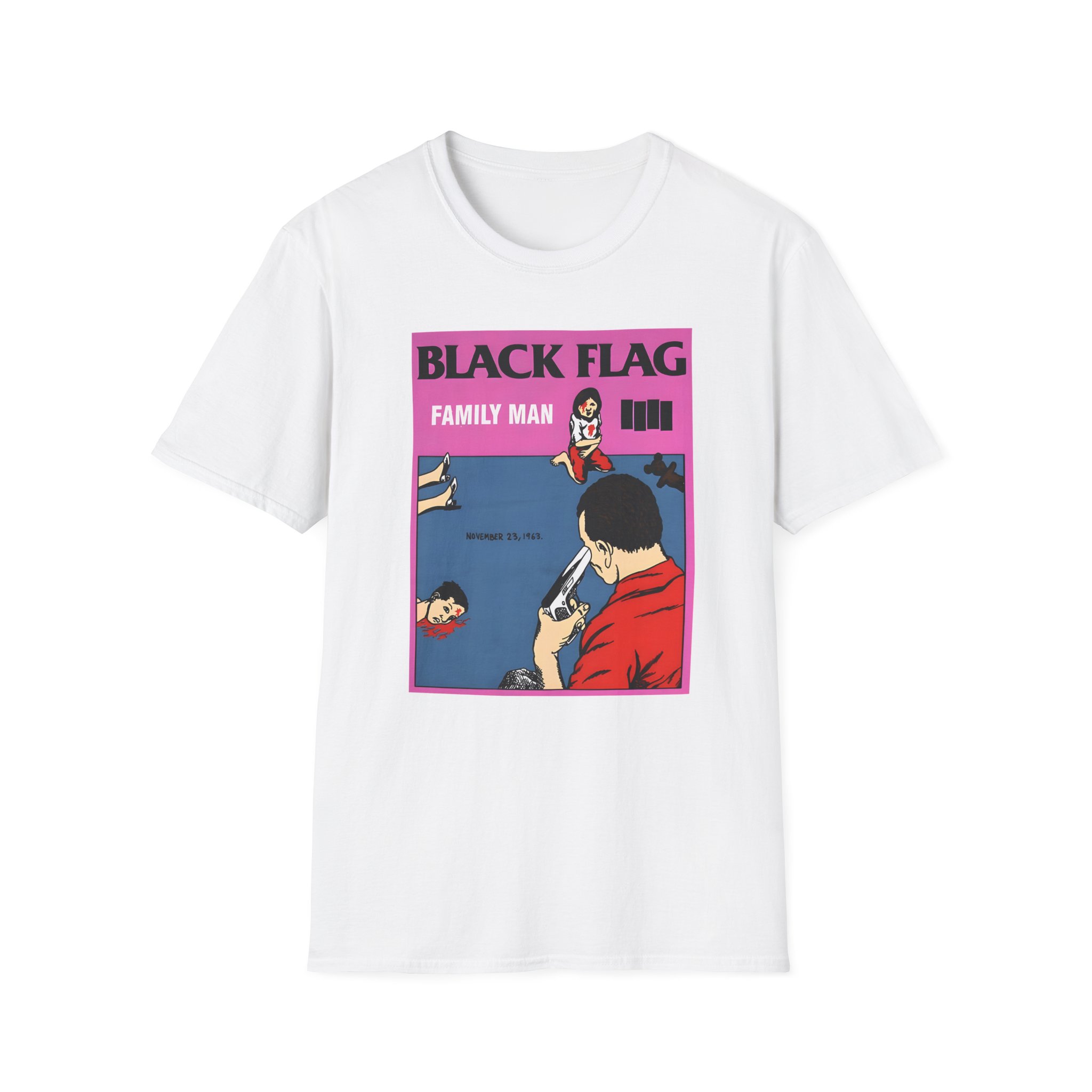 Black Flag Family Man Unisex Softstyle T-Shirt