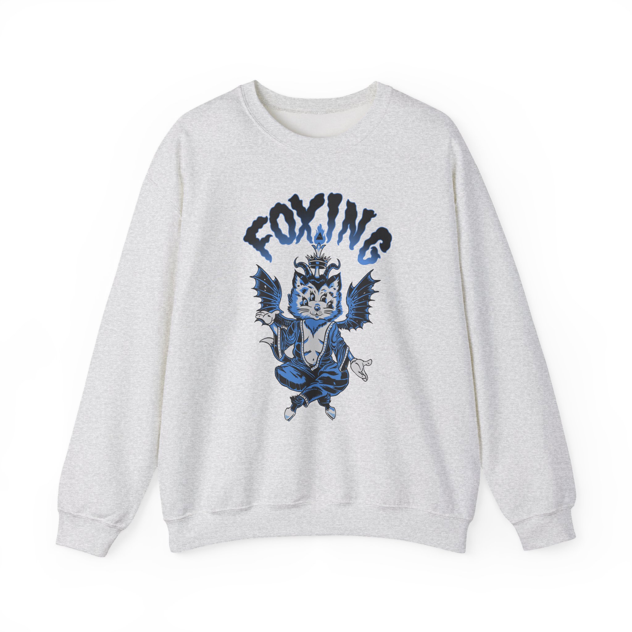 Foxing Four-eyed Cat Unisex Heavy Blendâ„¢ Crewneck Sweatshirt