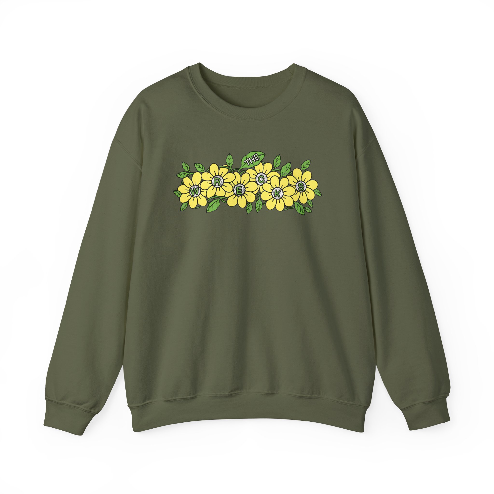 The Wrecks Flower Unisex Heavy Blendâ„¢ Crewneck Sweatshirt