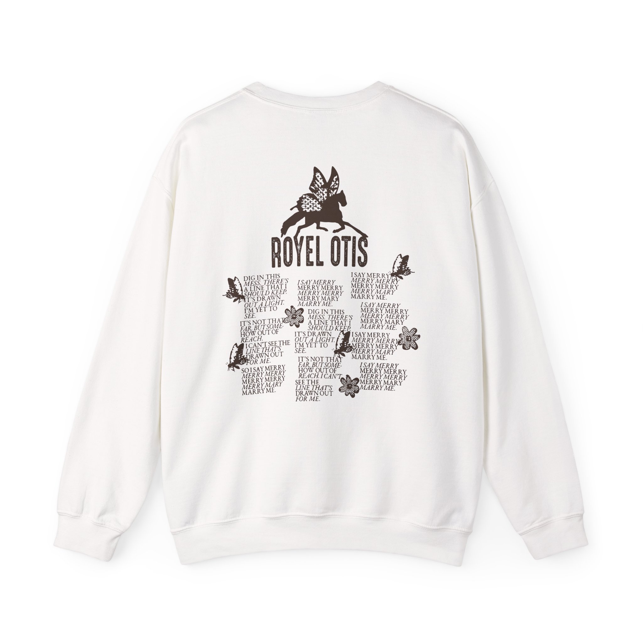 Royel Otis Mary Marry Me Faded Powder Unisex Heavy Blendâ„¢ Crewneck Sweatshirt