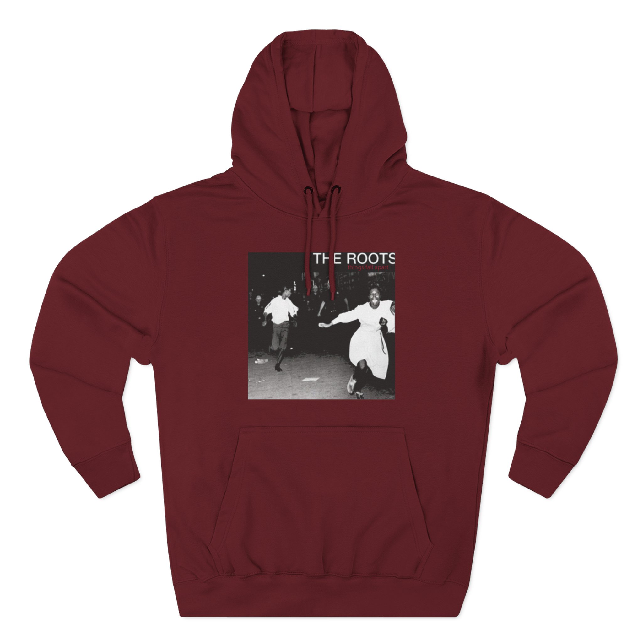 The Roots Things Fall Apart Album Cover Three-Panel Fleece Hoodie