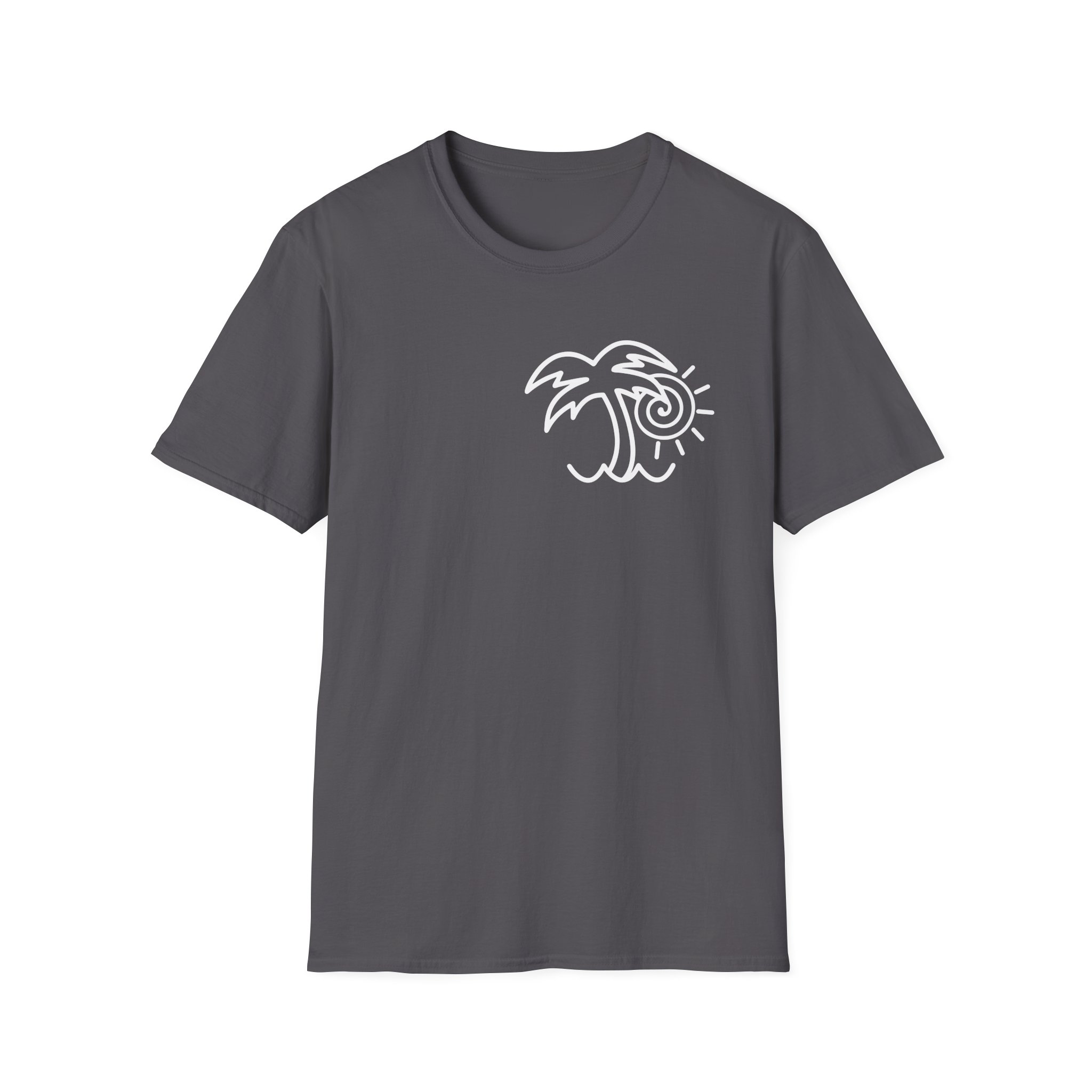 Chon Palm Tree Blue Dip Dye Unisex Softstyle T-Shirt
