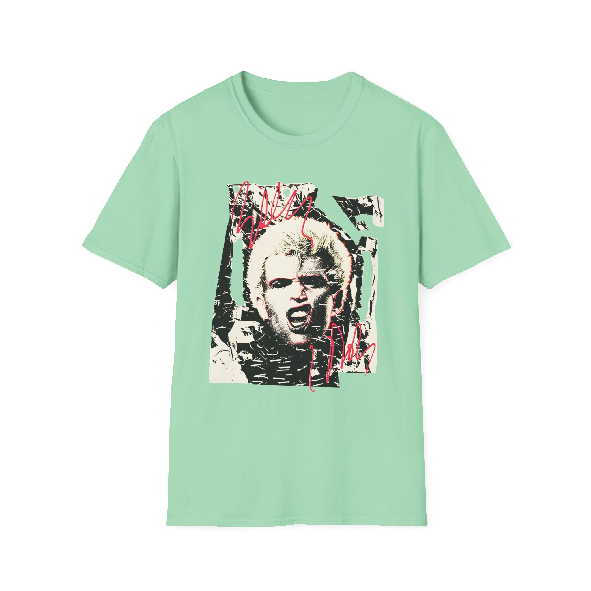 Billy Idol Shattered Photo Unisex Softstyle T-Shirt