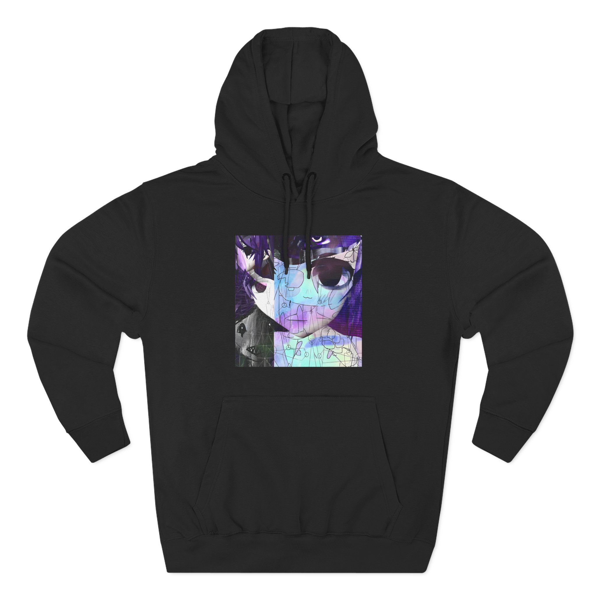 Sewerslvt Skitzofrenia Simulation Album Cover Three-Panel Fleece Hoodie
