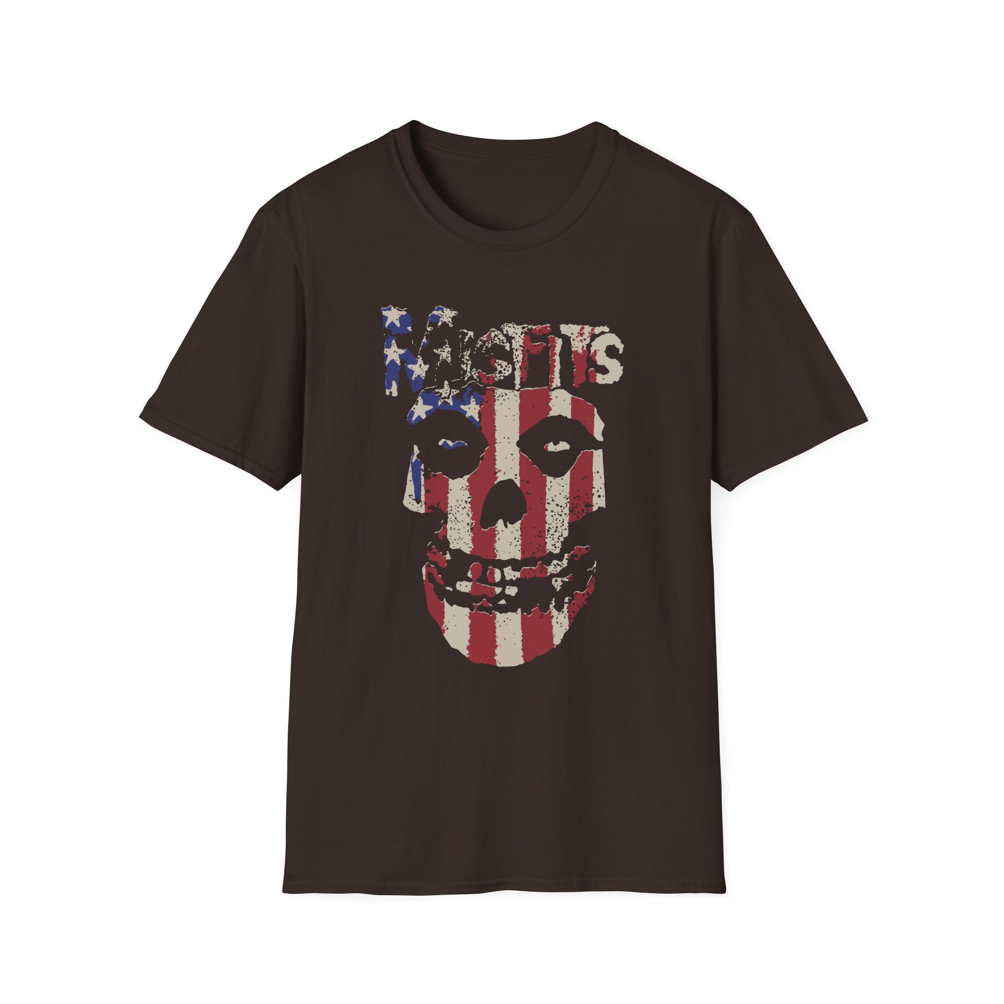 Misfits Stars and Stripes Fiend Skull Unisex Softstyle T-Shirt