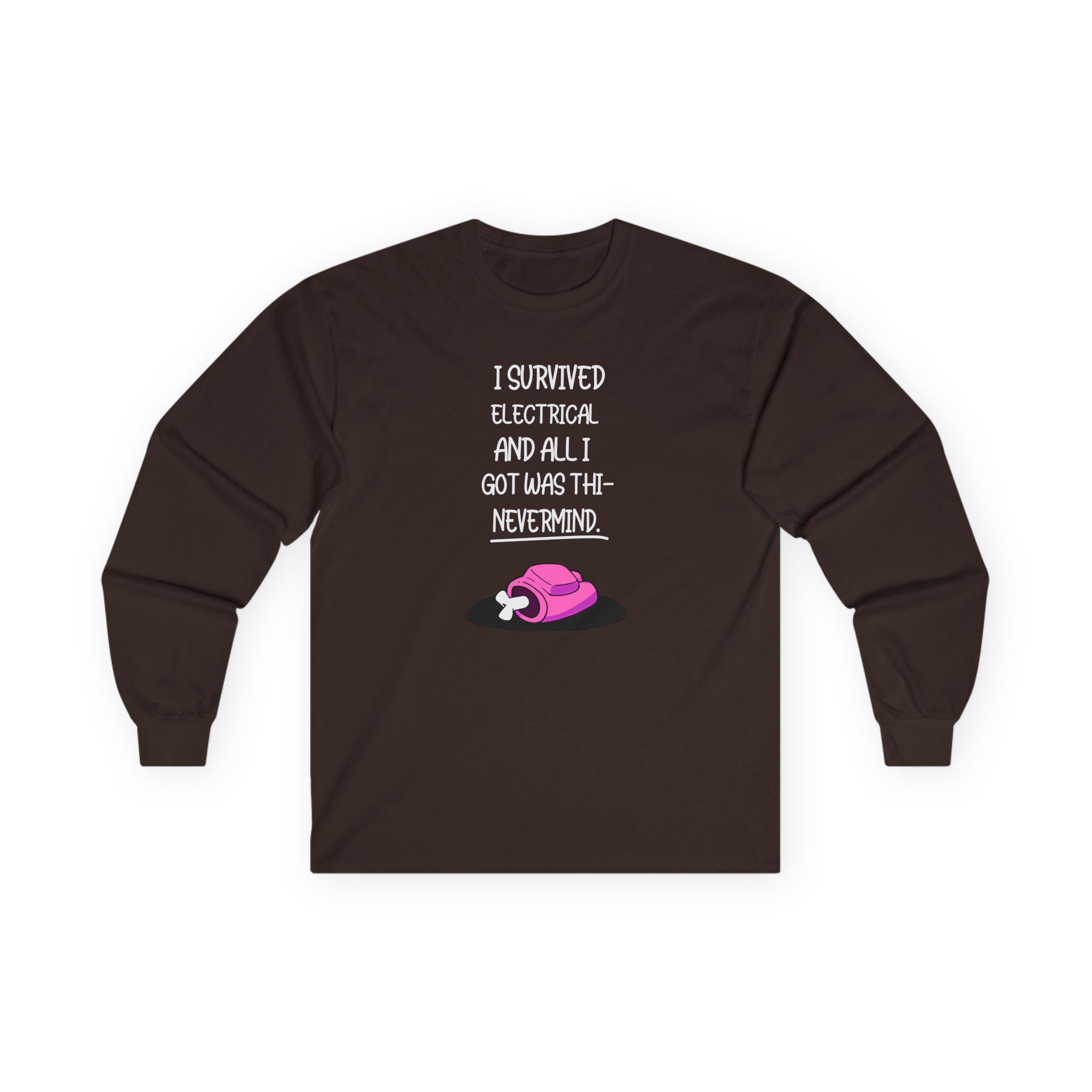 Among Us Not Quite Survived Electrical Unisex Ultra Cotton Long Sleeve Tee
