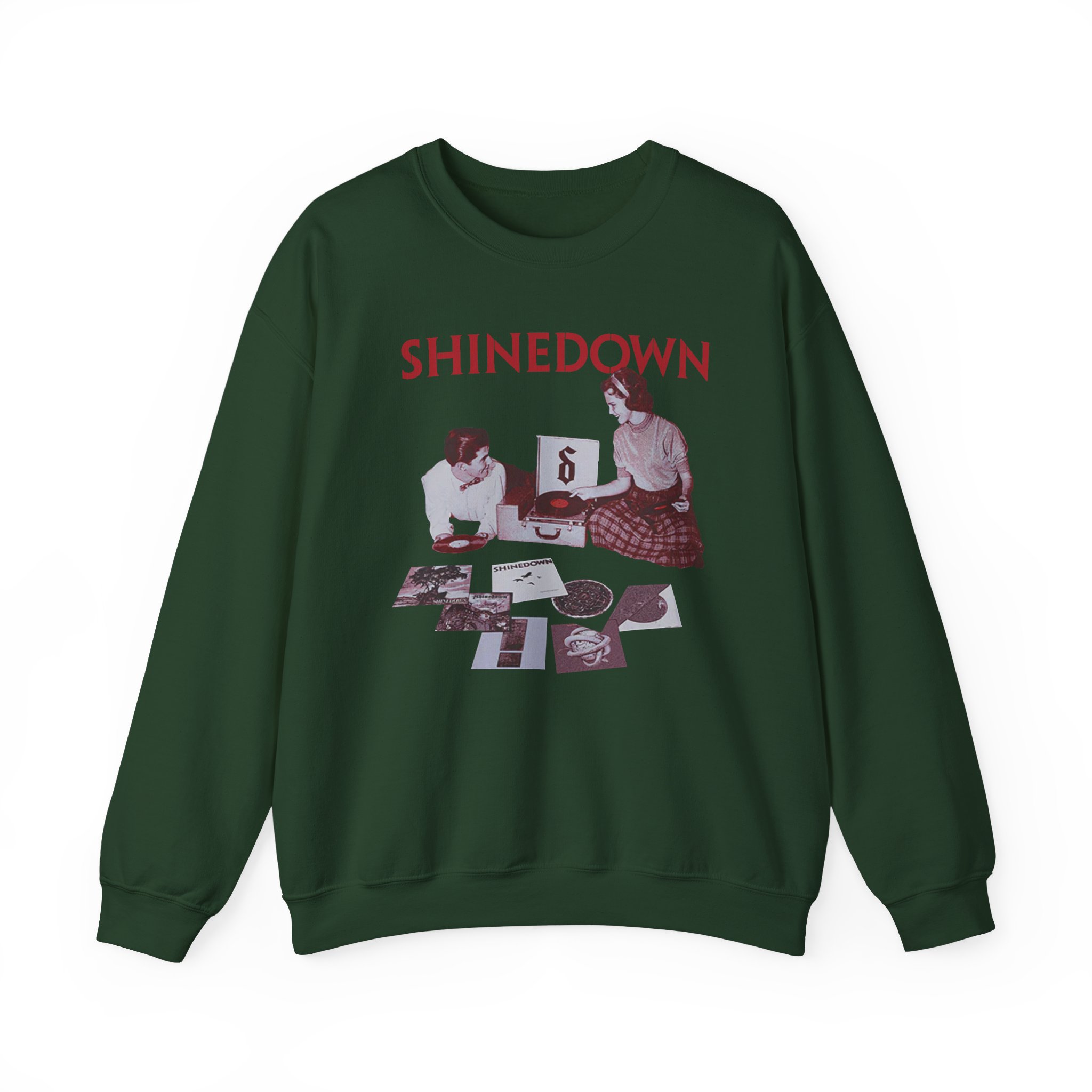 Shinedown Discography Unisex Heavy Blendâ„¢ Crewneck Sweatshirt