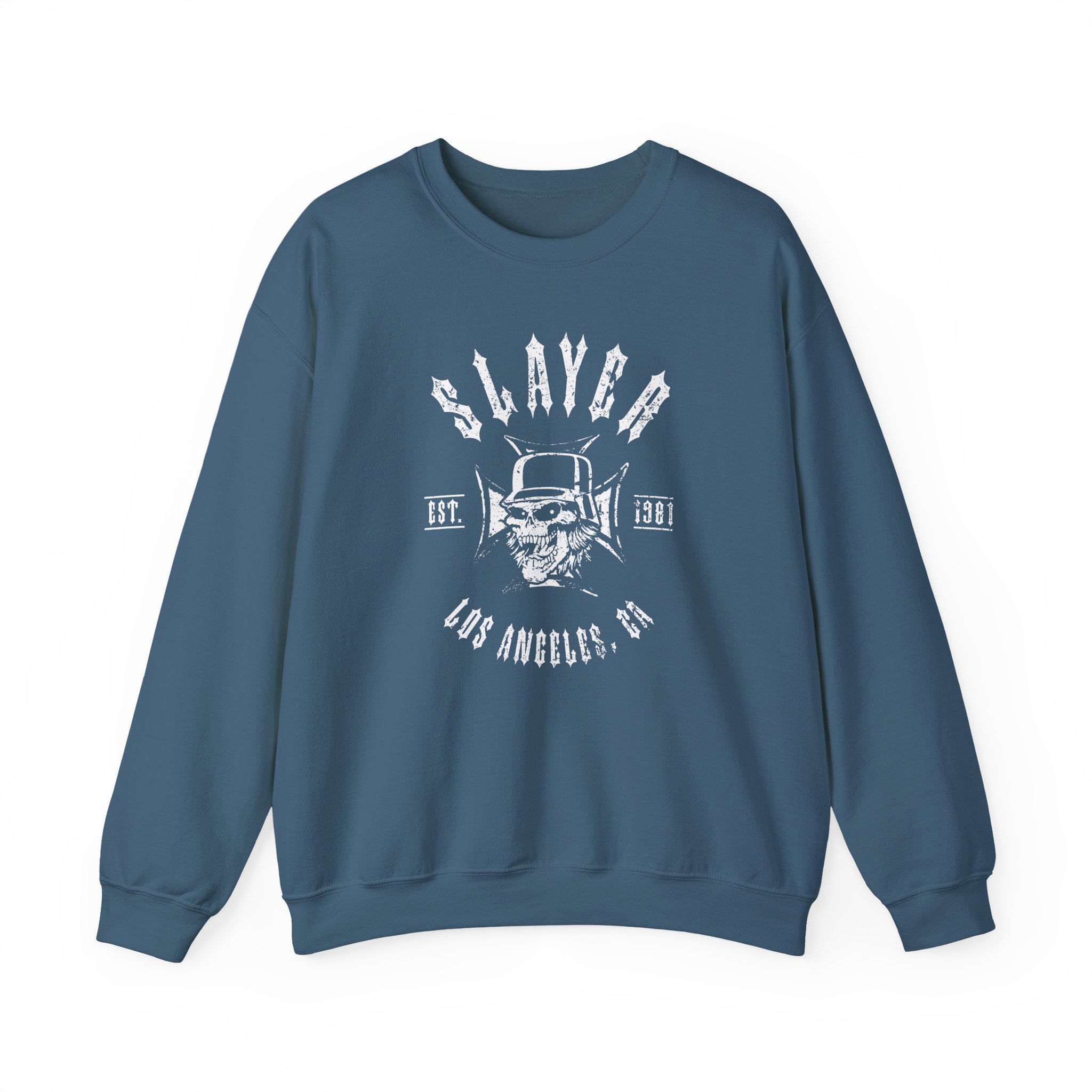 Slayer Established 1981 Skull Unisex Heavy Blendâ„¢ Crewneck Sweatshirt