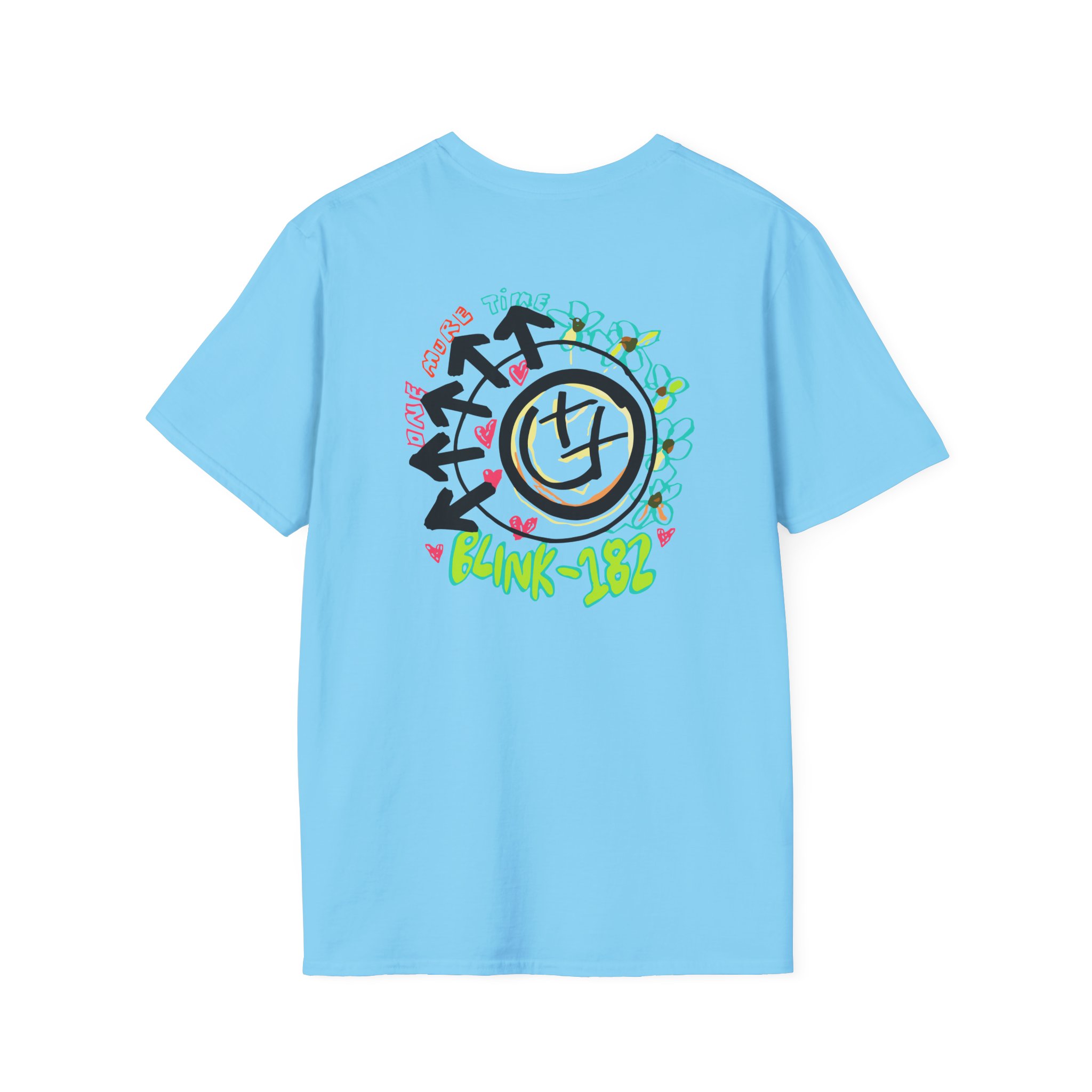 Blink 182 One More Time Smiley Sketch Unisex Softstyle T-Shirt