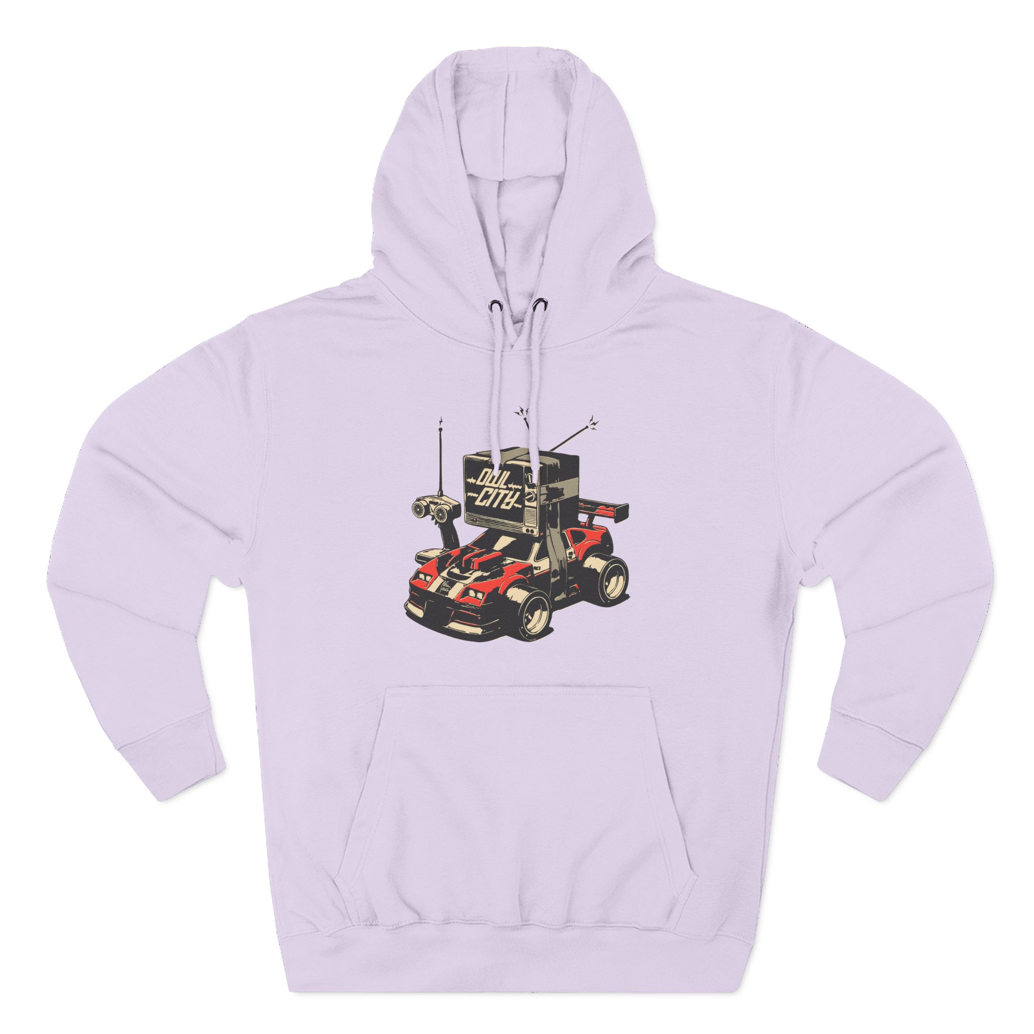 Owl City Rc Car Three-Panel Fleece Hoodie