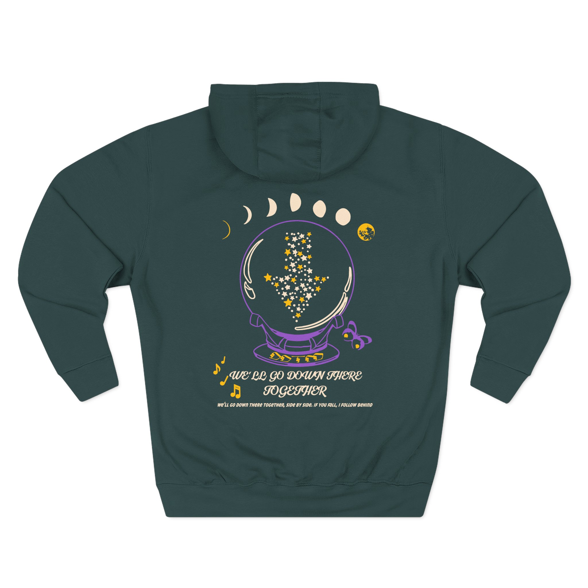 Foxing Crystal Ball Three-Panel Fleece Hoodie
