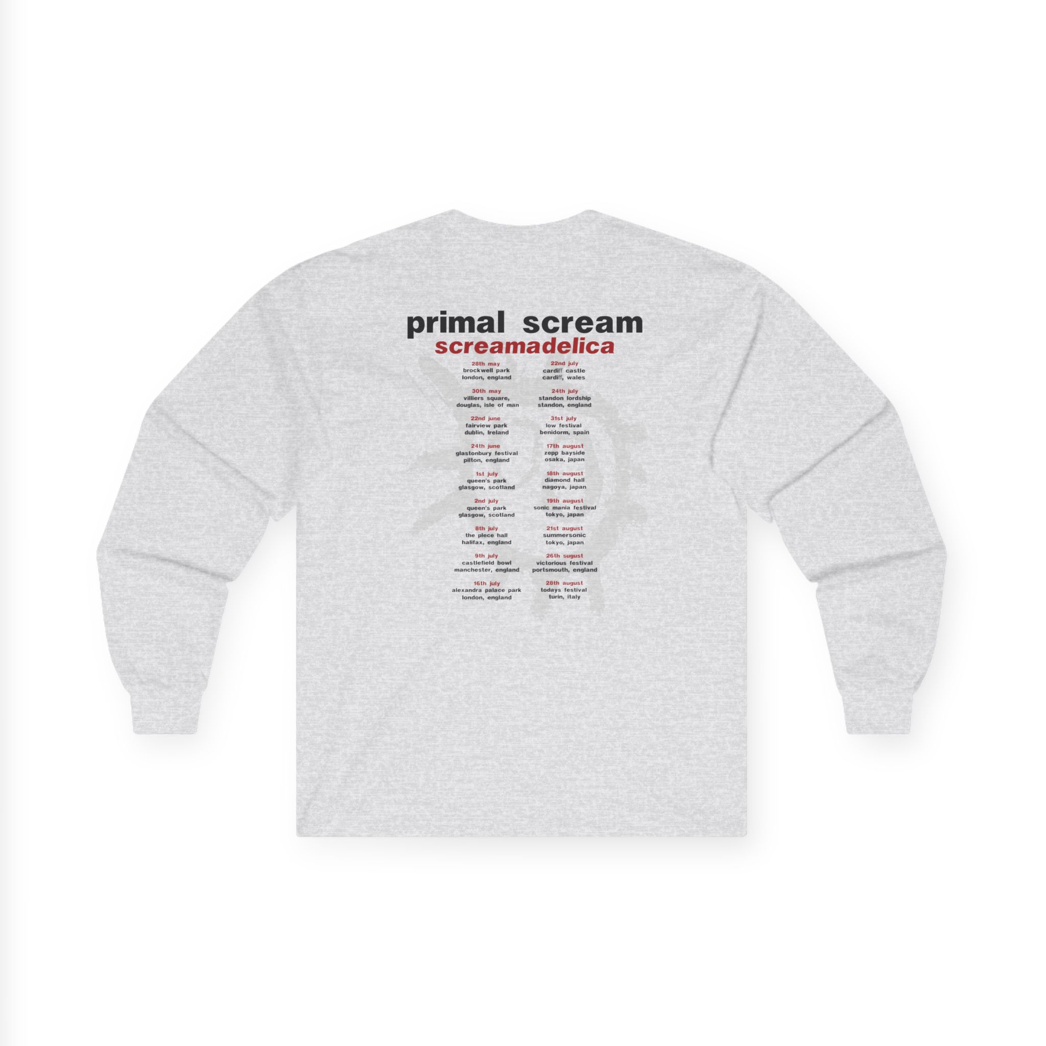 Primal Scream Screamadelica Tour Unisex Ultra Cotton Long Sleeve Tee