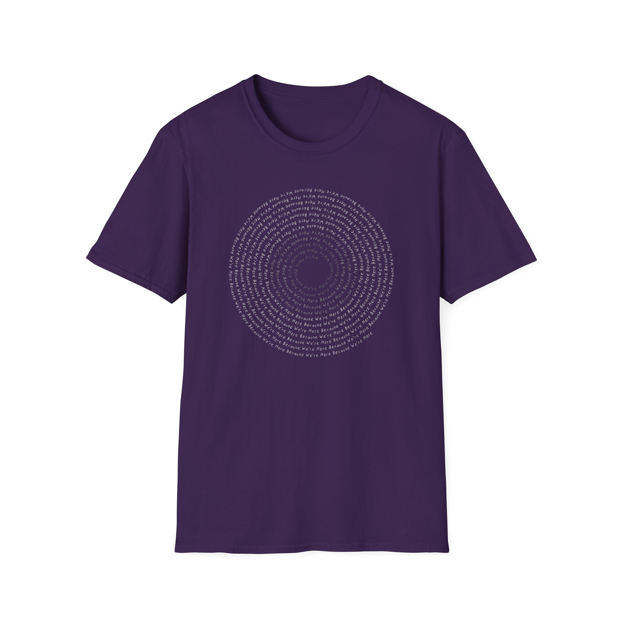 Drawfee We're Here Spiral Unisex Softstyle T-Shirt