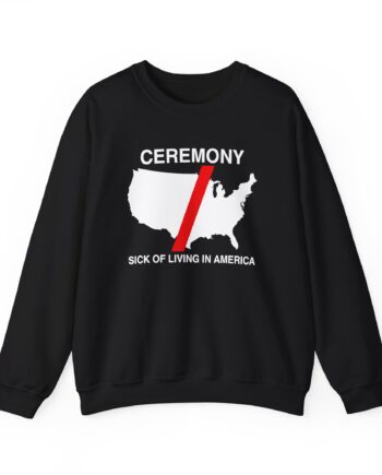Ceremony Sick of Living in America Map Unisex Heavy Blend™ Crewneck Sweatshirt
