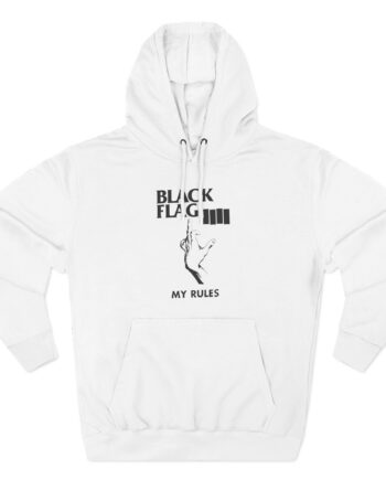 Black Flag My Rules Three-Panel Fleece Hoodie