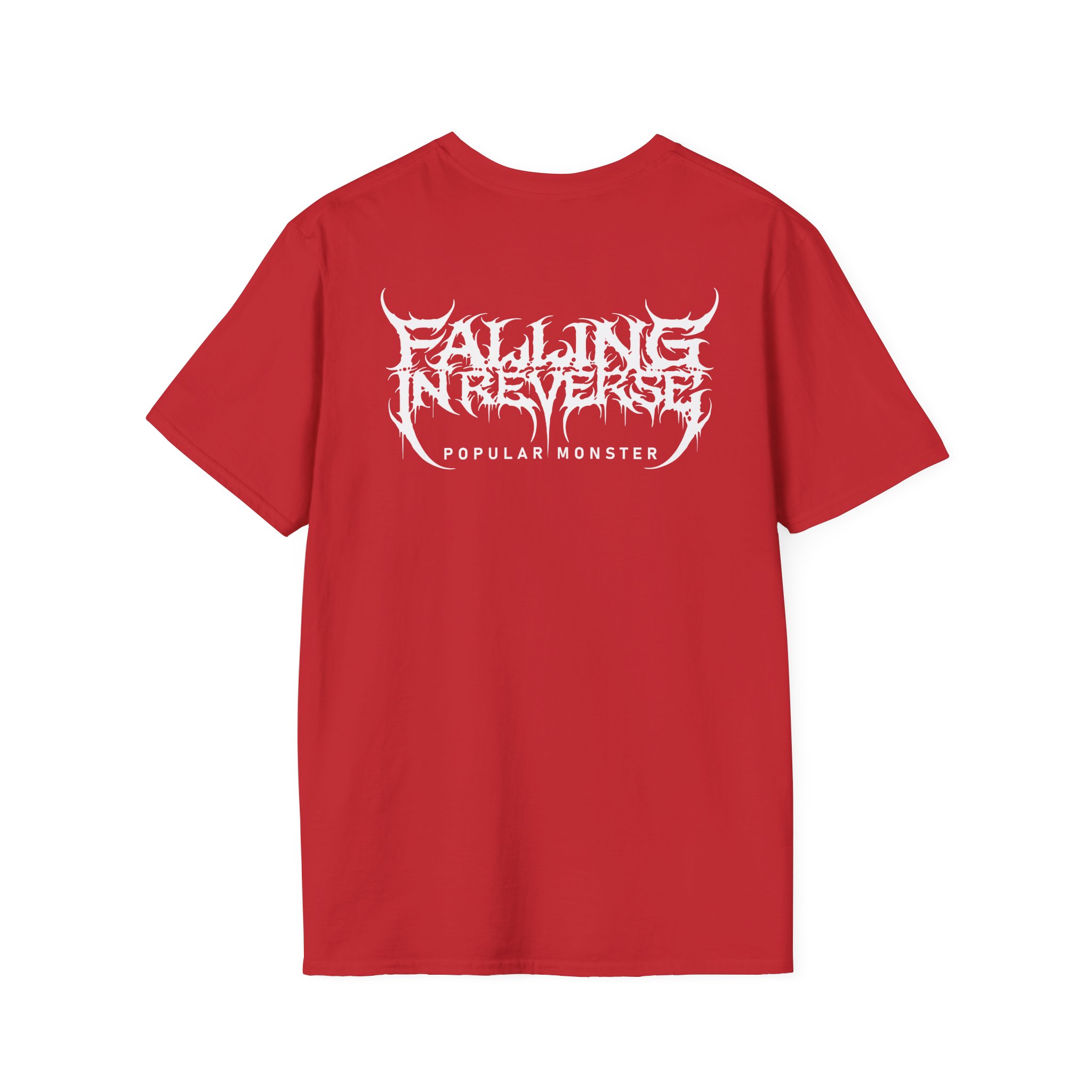 Falling in Reverse Popular Monster Cover and Back Logo Unisex Softstyle T-Shirt