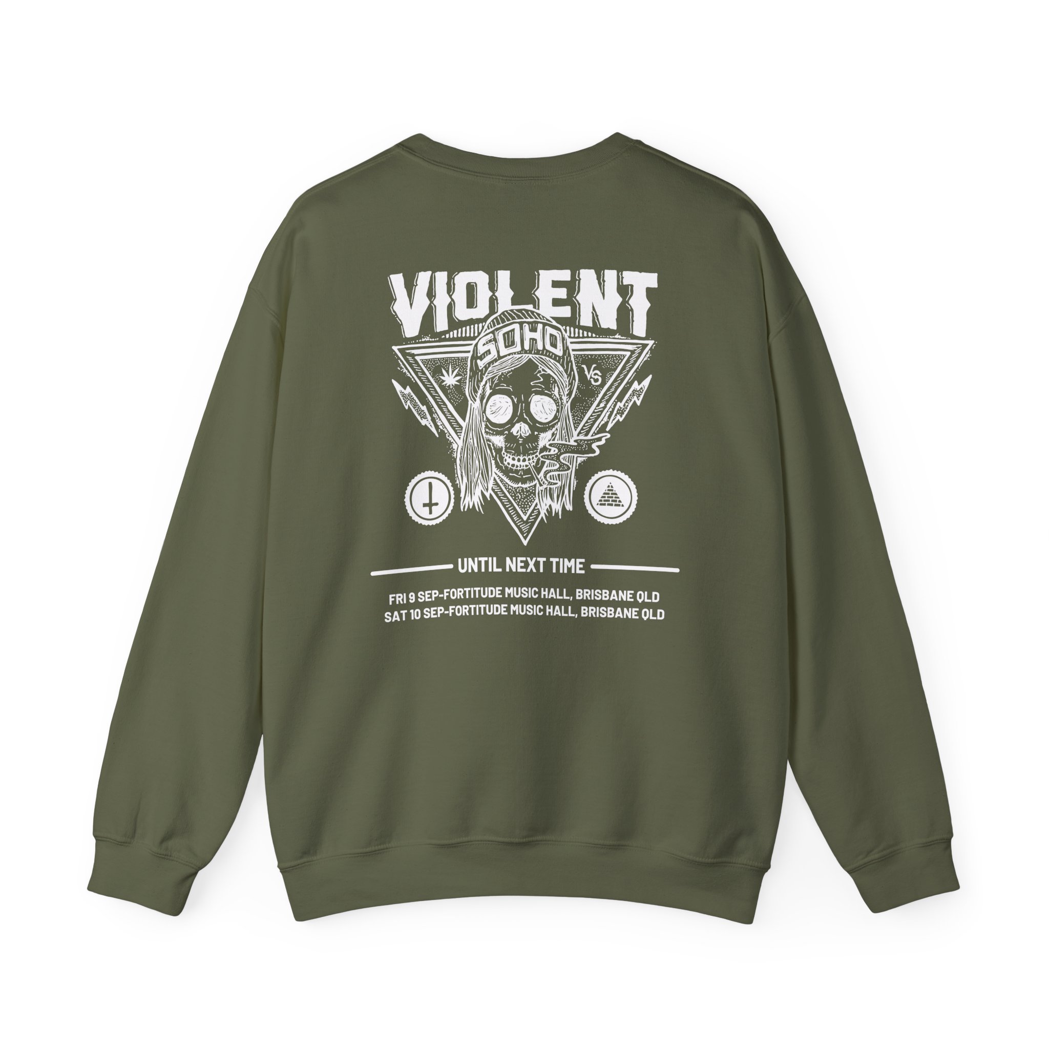 Violent Soho Until Next Time Blazin' Skull Unisex Heavy Blendâ„¢ Crewneck Sweatshirt