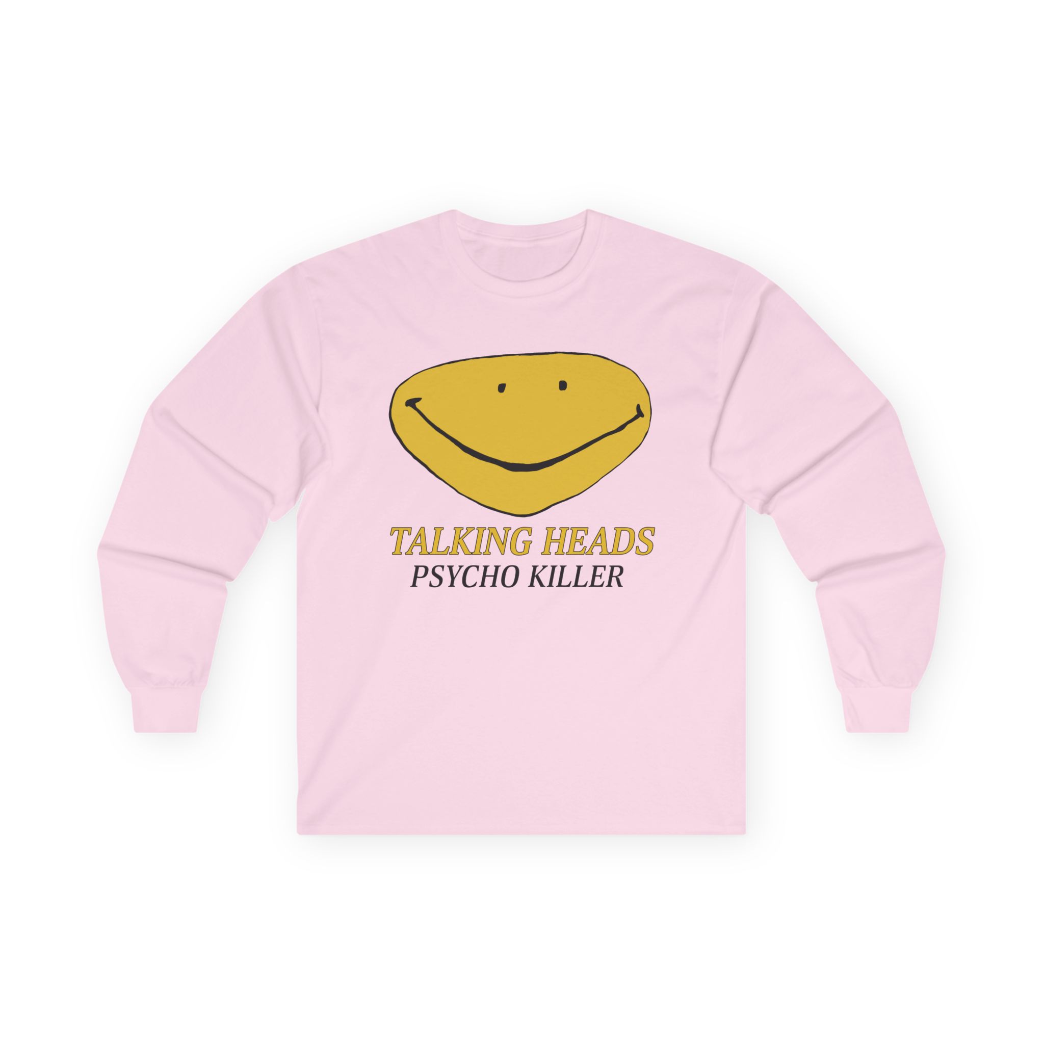 Talking Heads Smiley Face Psycho Killer Unisex Ultra Cotton Long Sleeve Tee