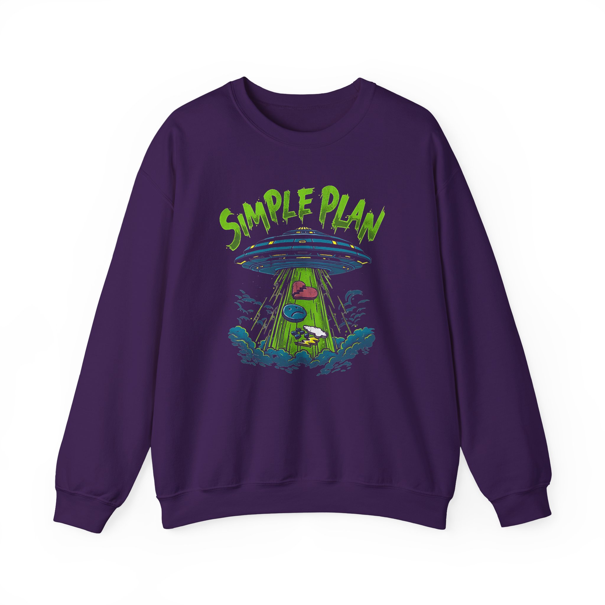 Simple Plan Alien Ufo Unisex Heavy Blendâ„¢ Crewneck Sweatshirt