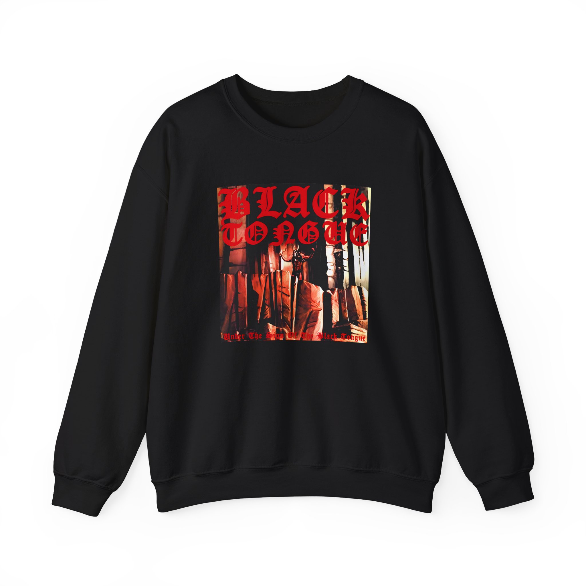 Black Tongue Bathory Rip Unisex Heavy Blendâ„¢ Crewneck Sweatshirt