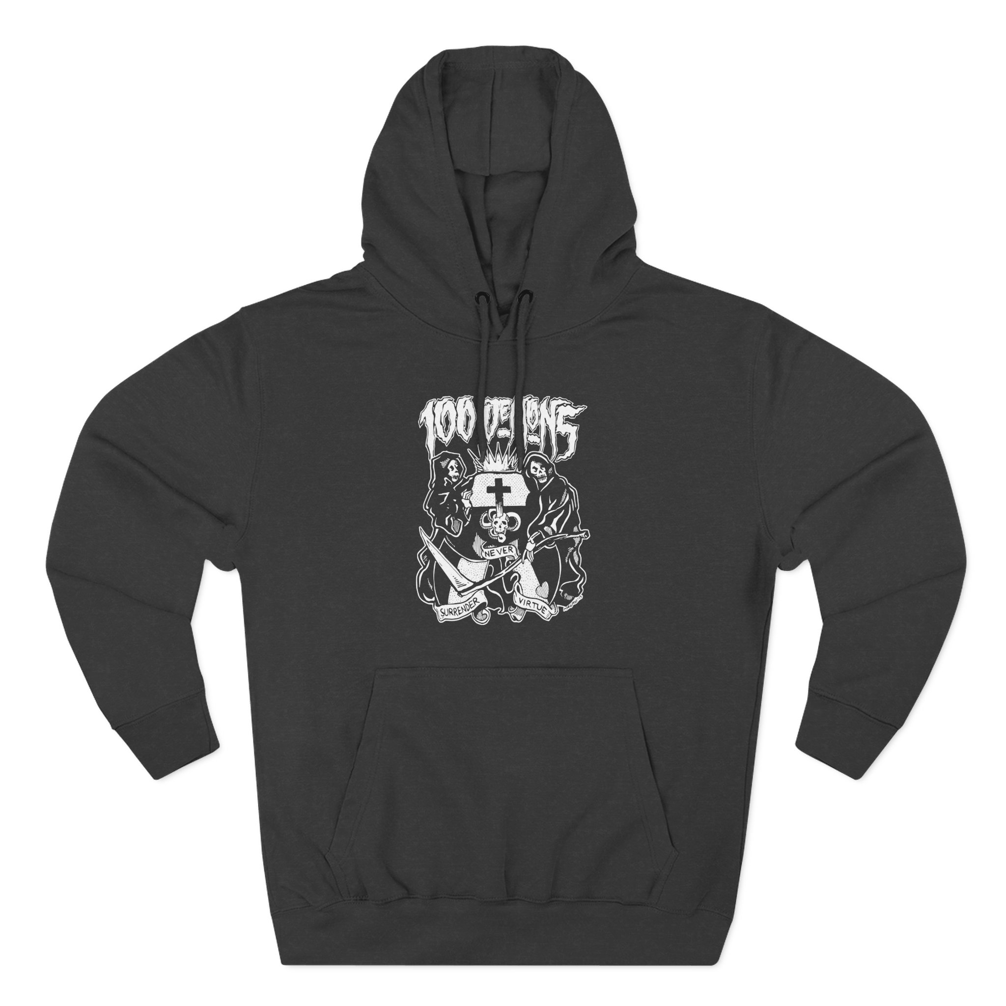 100 Demons Three-Panel Fleece Hoodie
